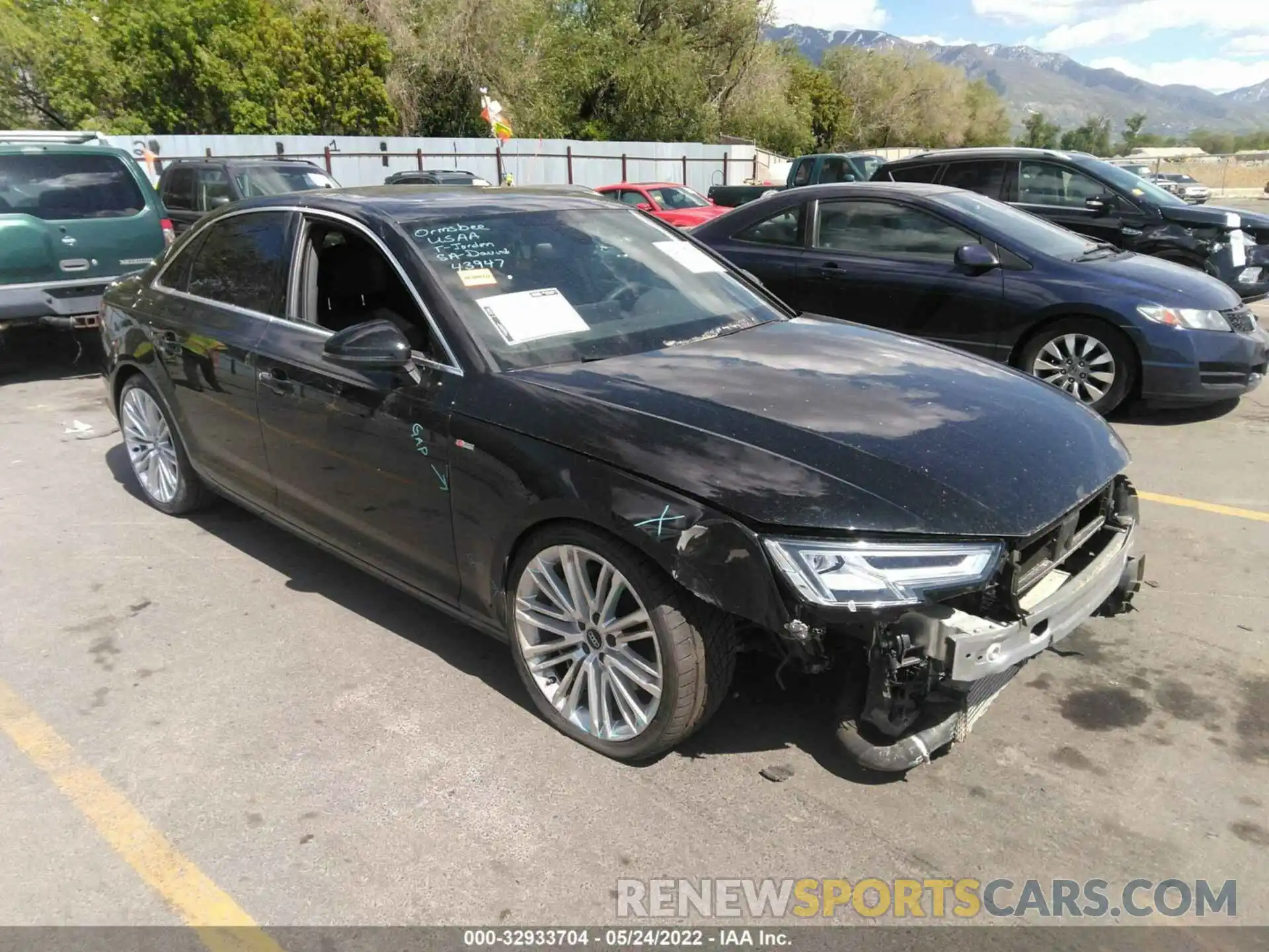 1 Photograph of a damaged car WAUENAF43KN020723 AUDI A4 2019