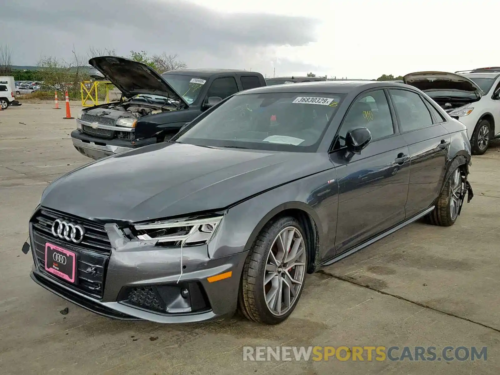 2 Photograph of a damaged car WAUENAF44KA060803 AUDI A4 2019