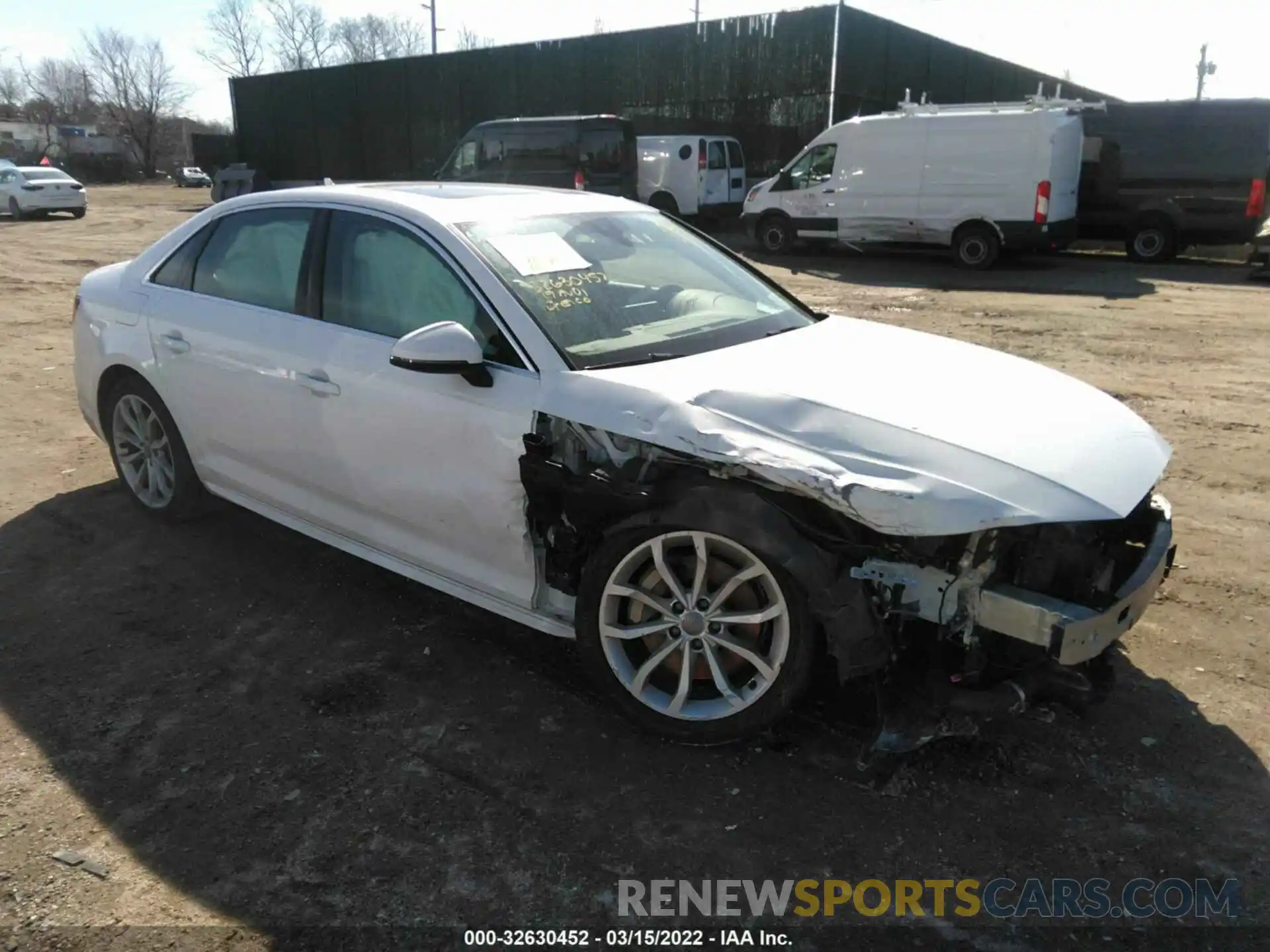 1 Photograph of a damaged car WAUENAF44KN002294 AUDI A4 2019