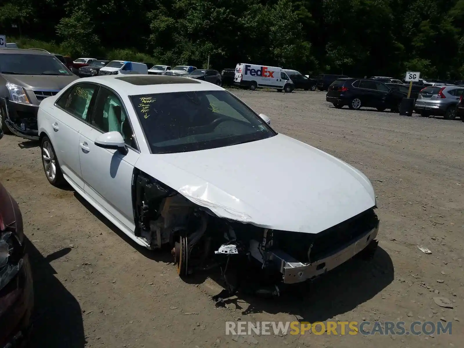 1 Photograph of a damaged car WAUENAF44KN006619 AUDI A4 2019