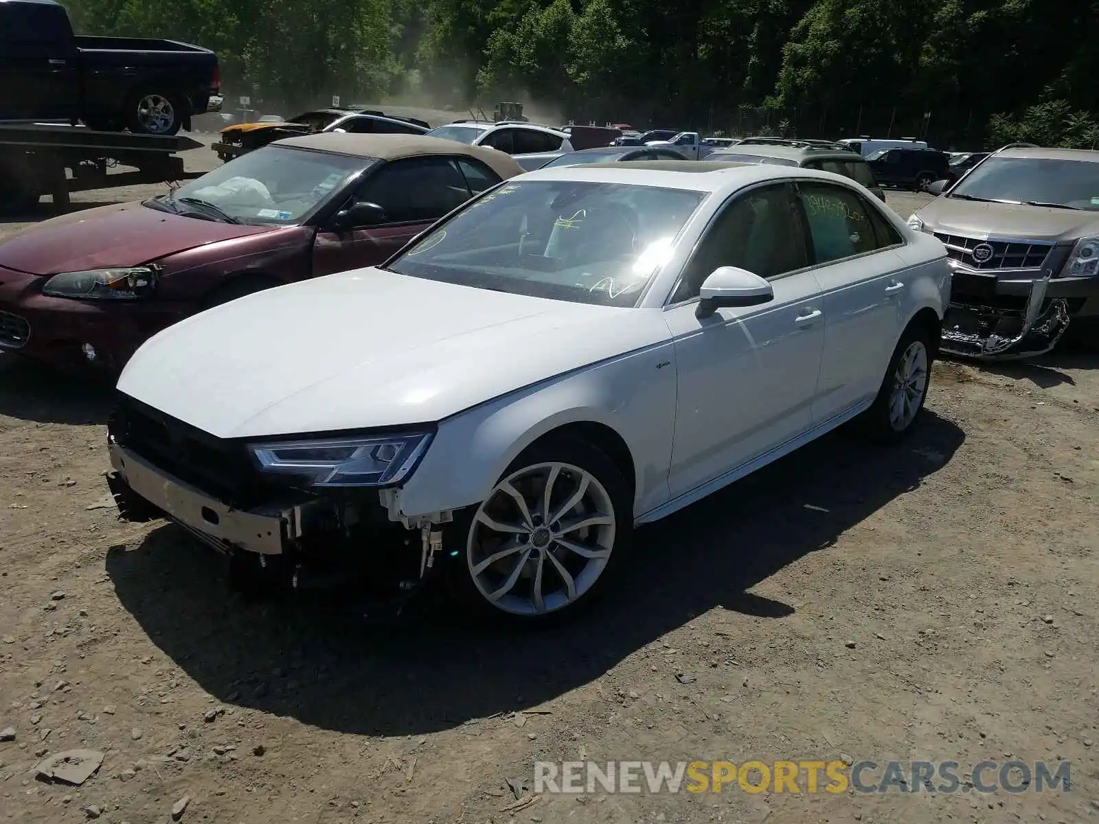 2 Photograph of a damaged car WAUENAF44KN006619 AUDI A4 2019