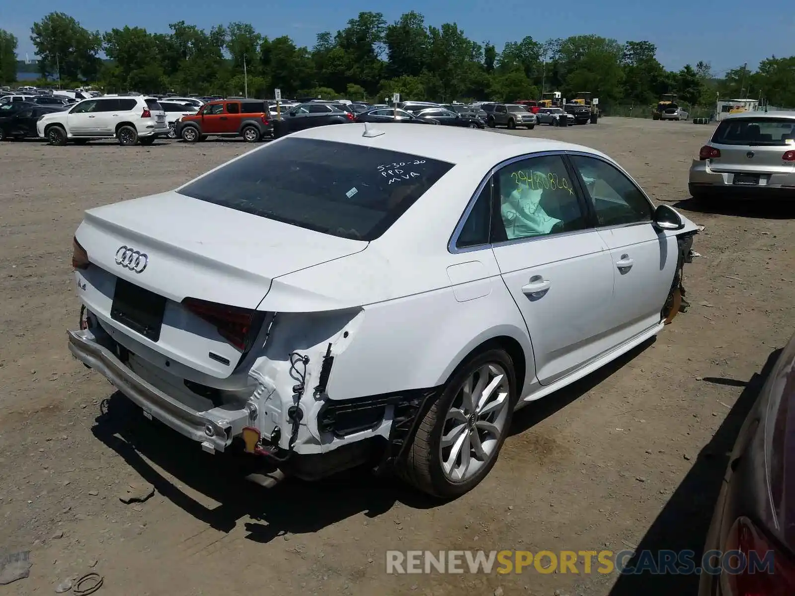 4 Photograph of a damaged car WAUENAF44KN006619 AUDI A4 2019