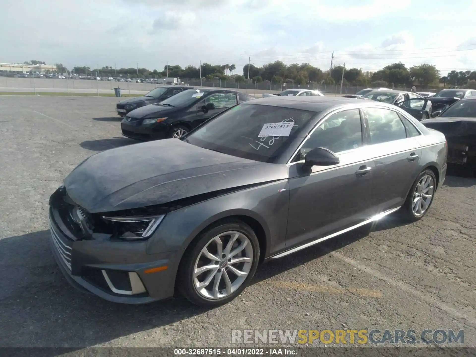 2 Photograph of a damaged car WAUENAF44KN014252 AUDI A4 2019