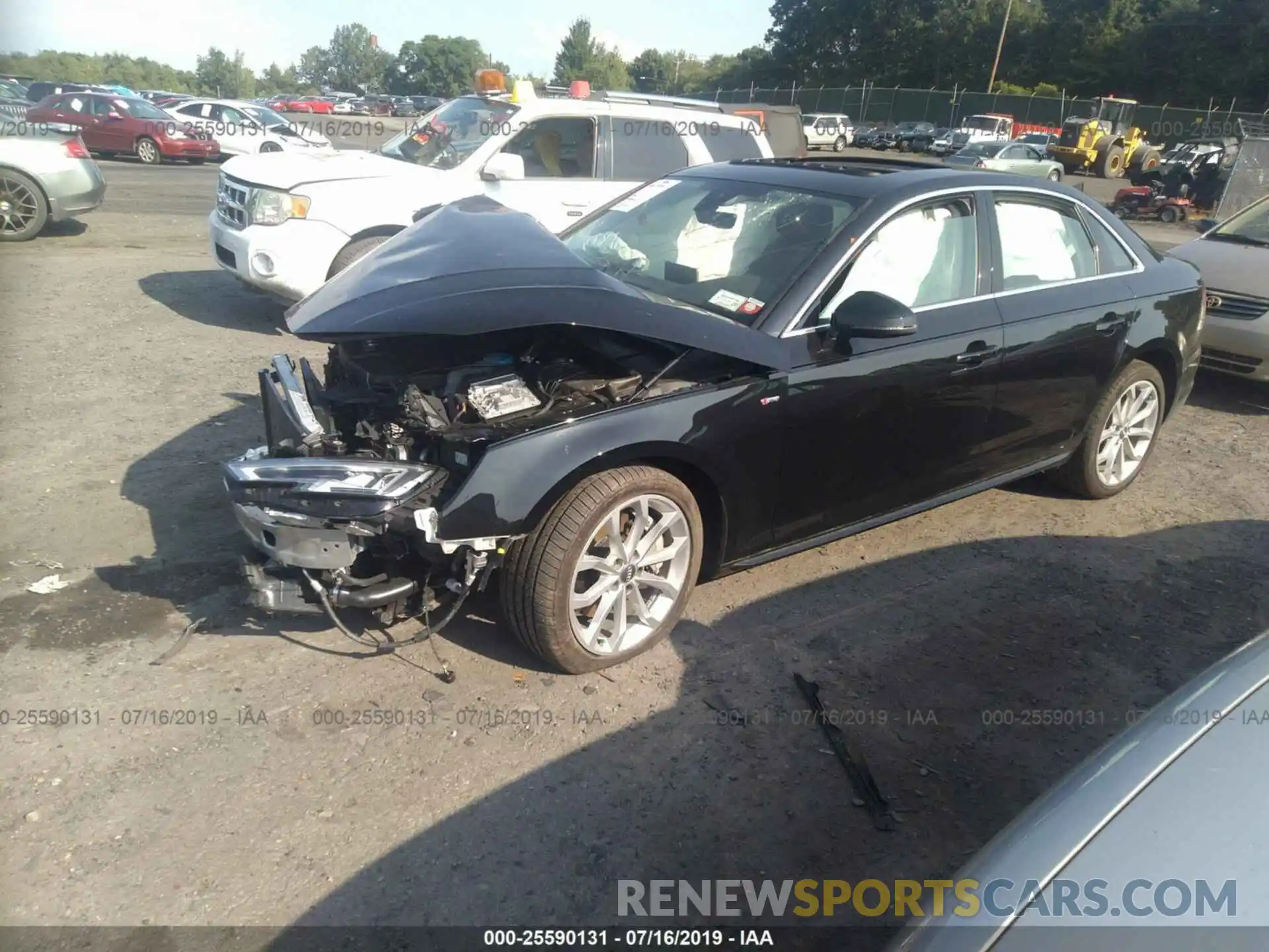 2 Photograph of a damaged car WAUENAF45KA013960 AUDI A4 2019