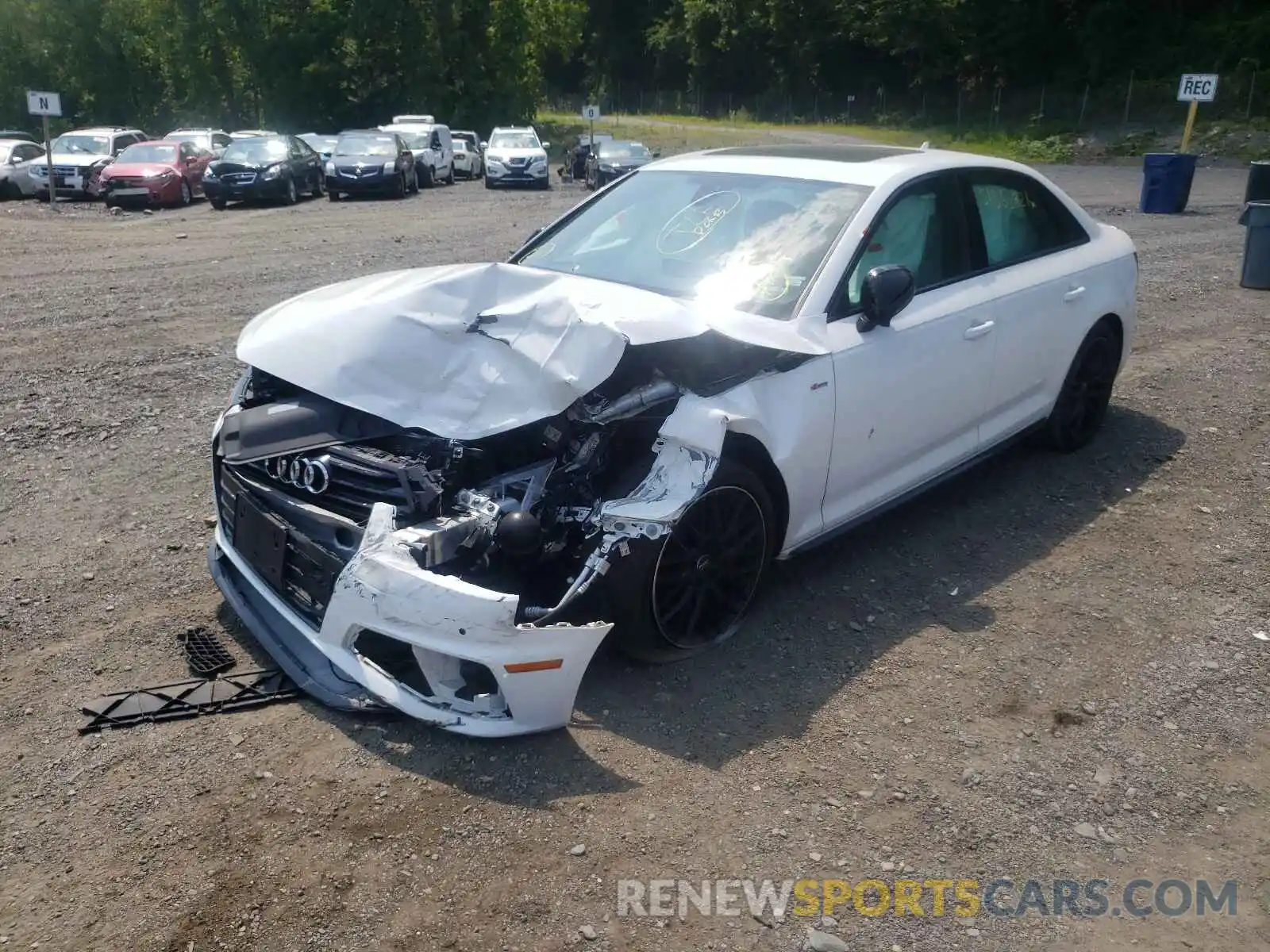 2 Photograph of a damaged car WAUENAF45KA020195 AUDI A4 2019