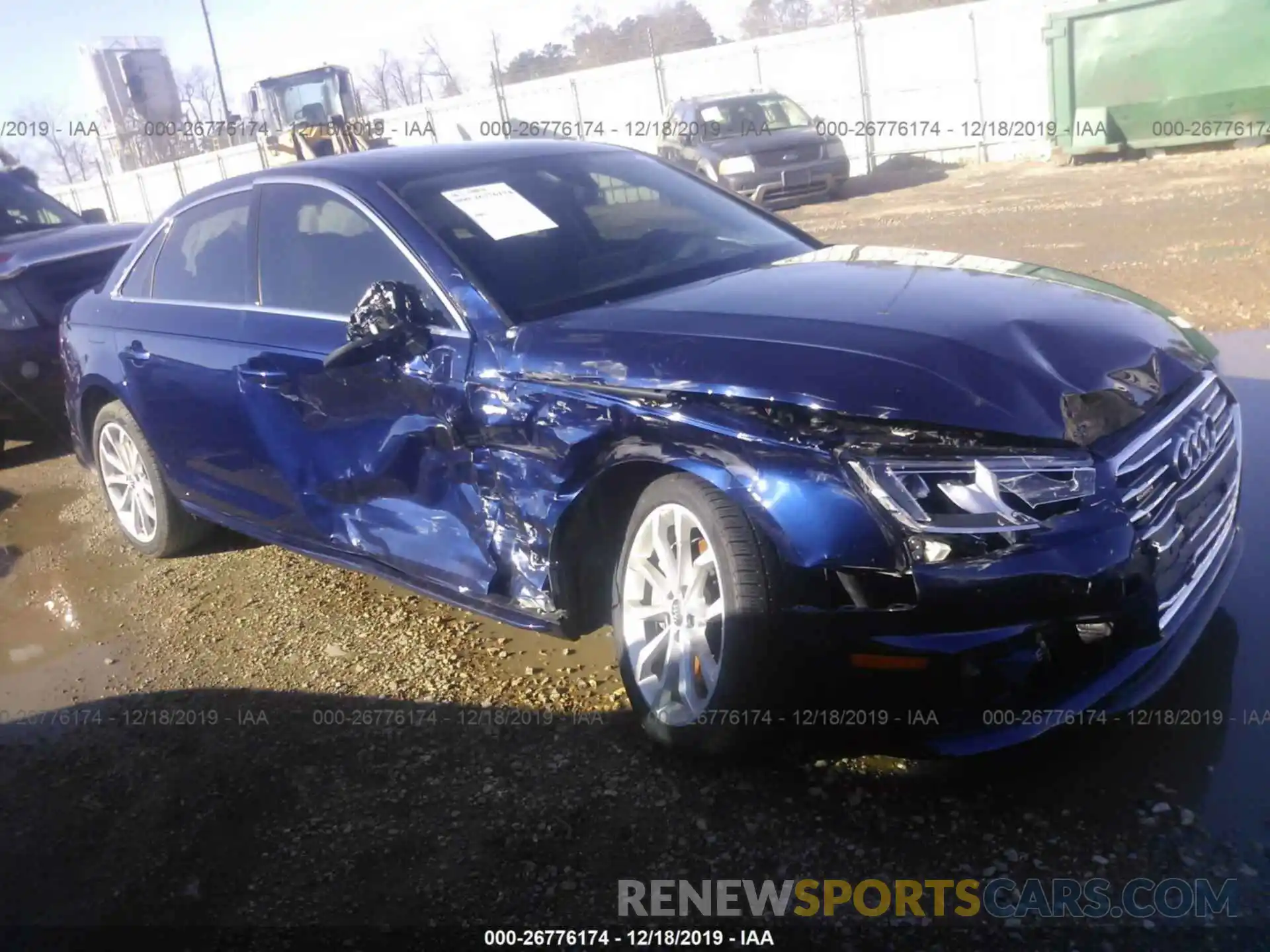 1 Photograph of a damaged car WAUENAF45KA037370 AUDI A4 2019