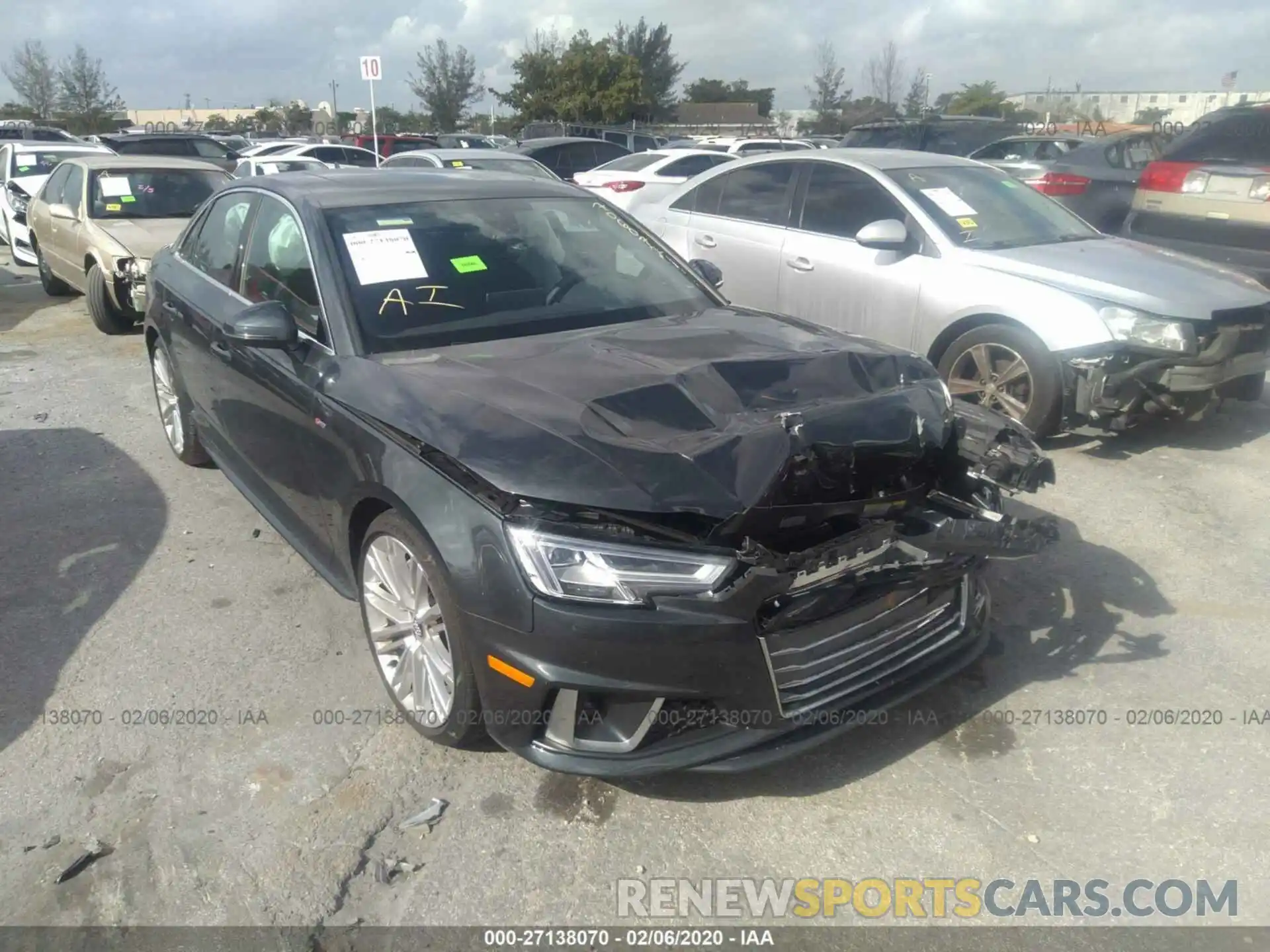 1 Photograph of a damaged car WAUENAF45KA076072 AUDI A4 2019