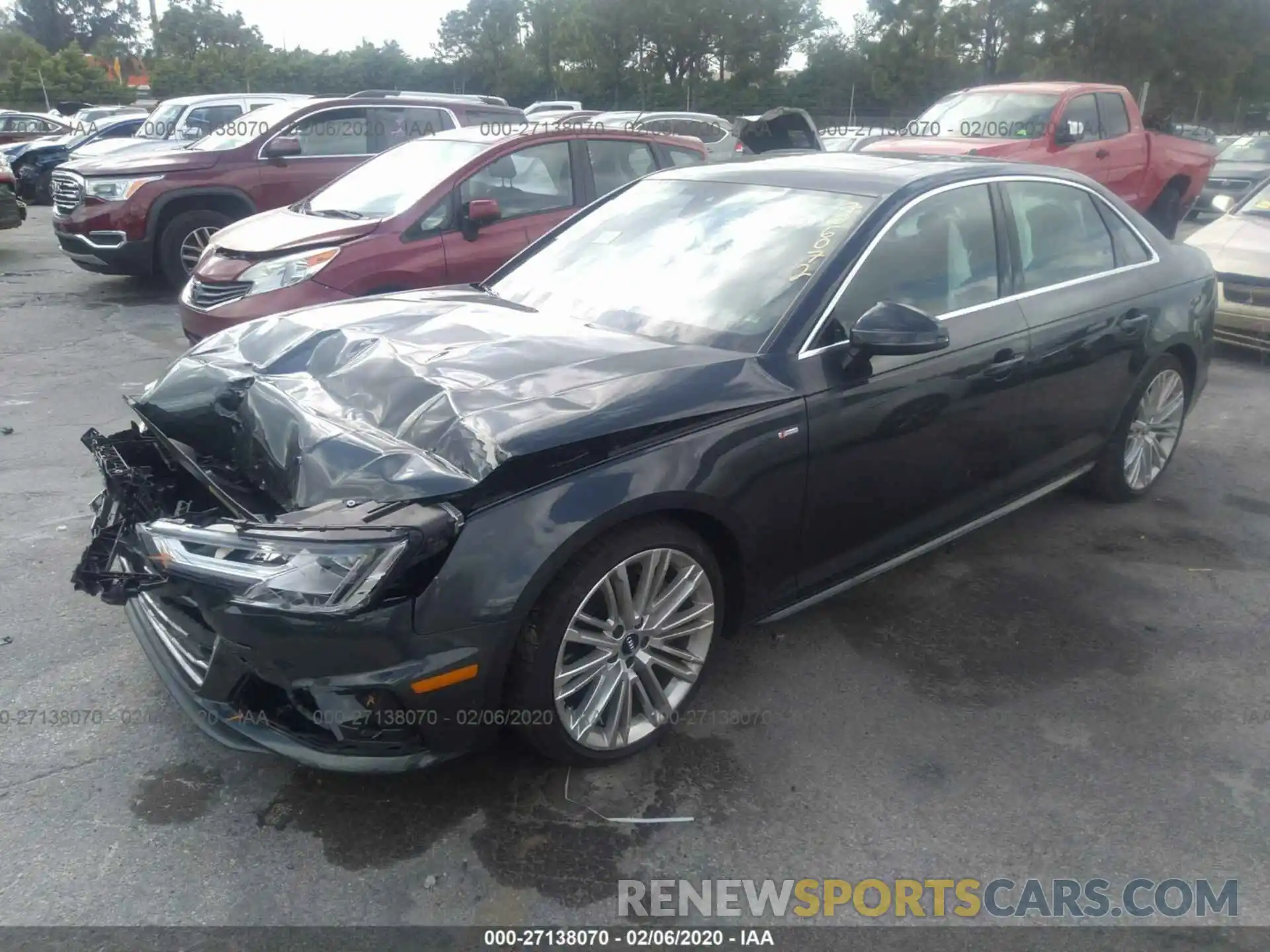 2 Photograph of a damaged car WAUENAF45KA076072 AUDI A4 2019