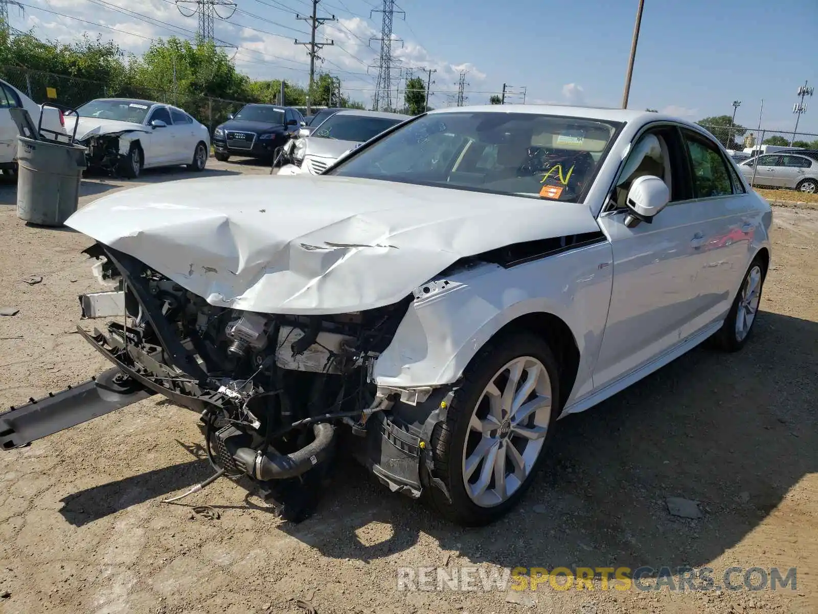 2 Photograph of a damaged car WAUENAF45KA108891 AUDI A4 2019