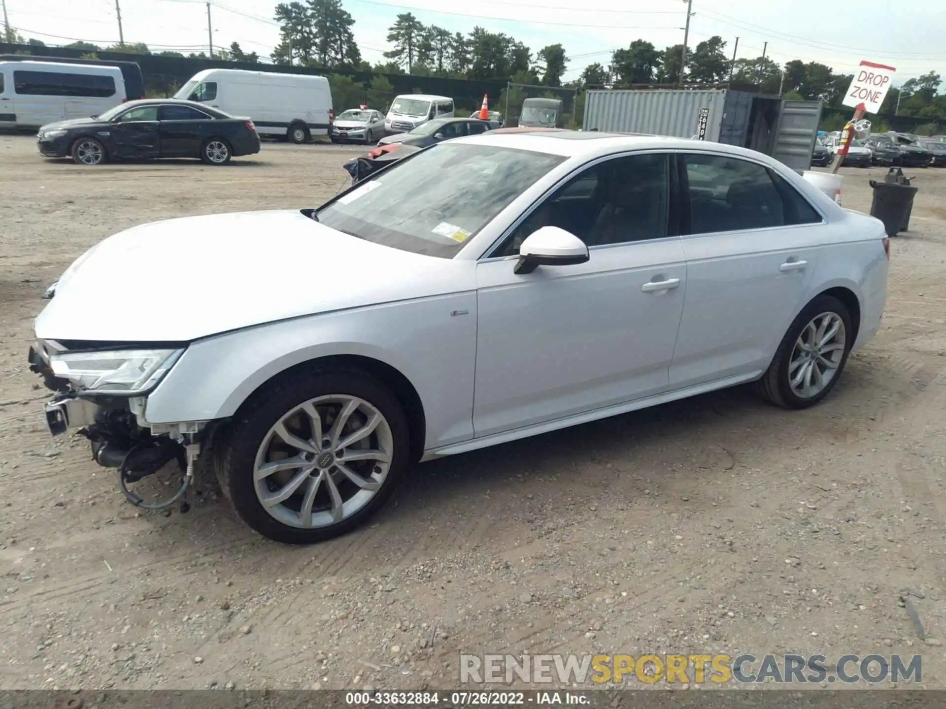 2 Photograph of a damaged car WAUENAF45KN006273 AUDI A4 2019