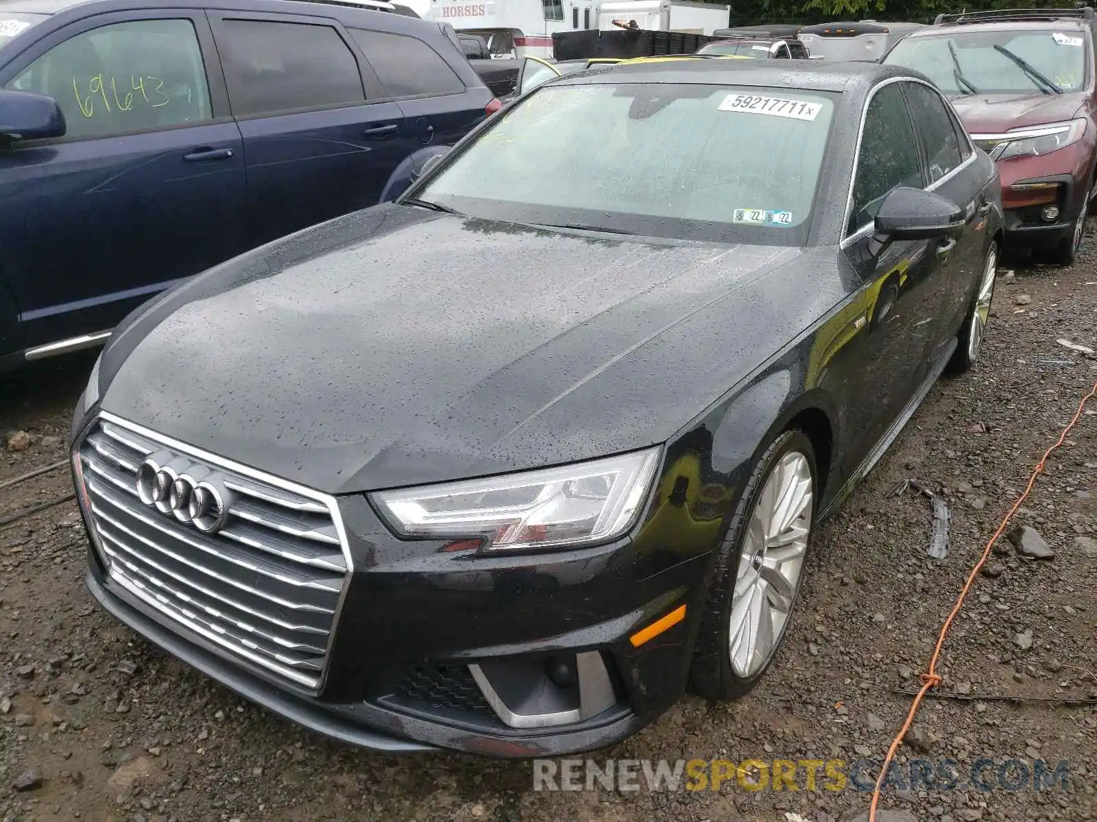 2 Photograph of a damaged car WAUENAF45KN011344 AUDI A4 2019