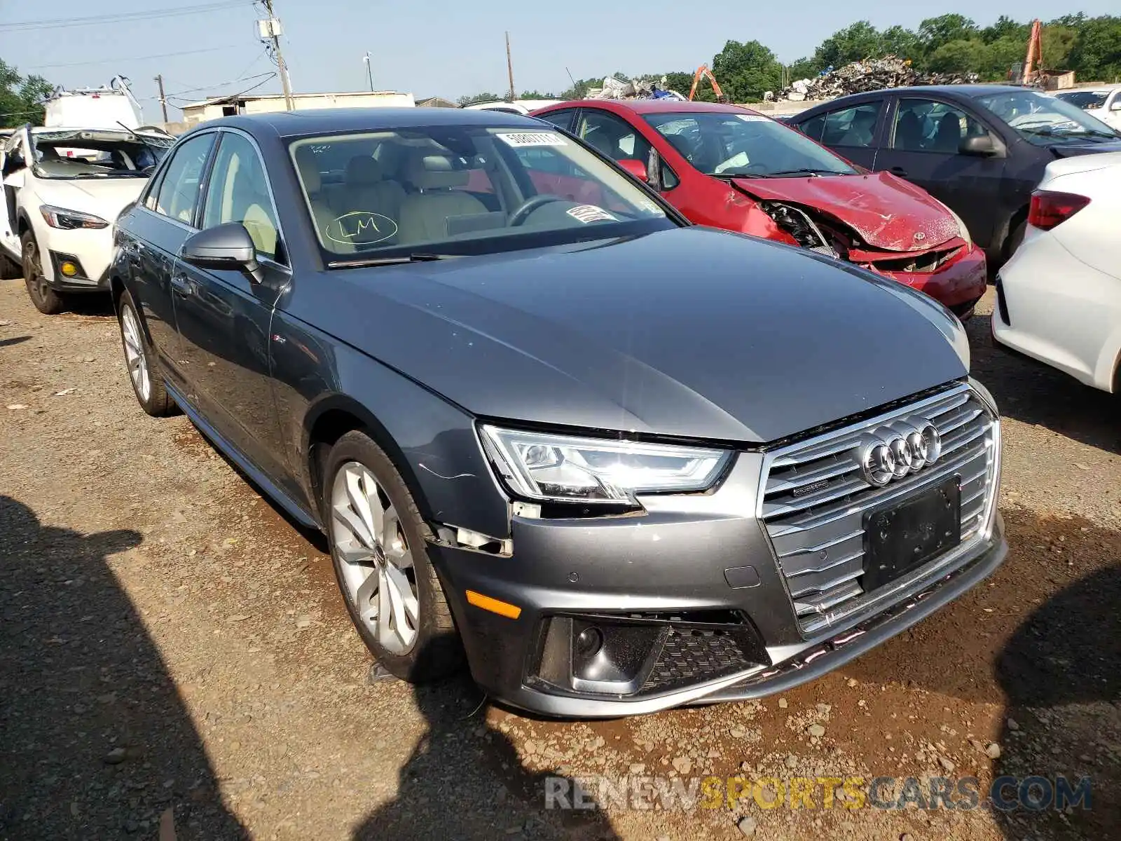 1 Photograph of a damaged car WAUENAF46KA008086 AUDI A4 2019