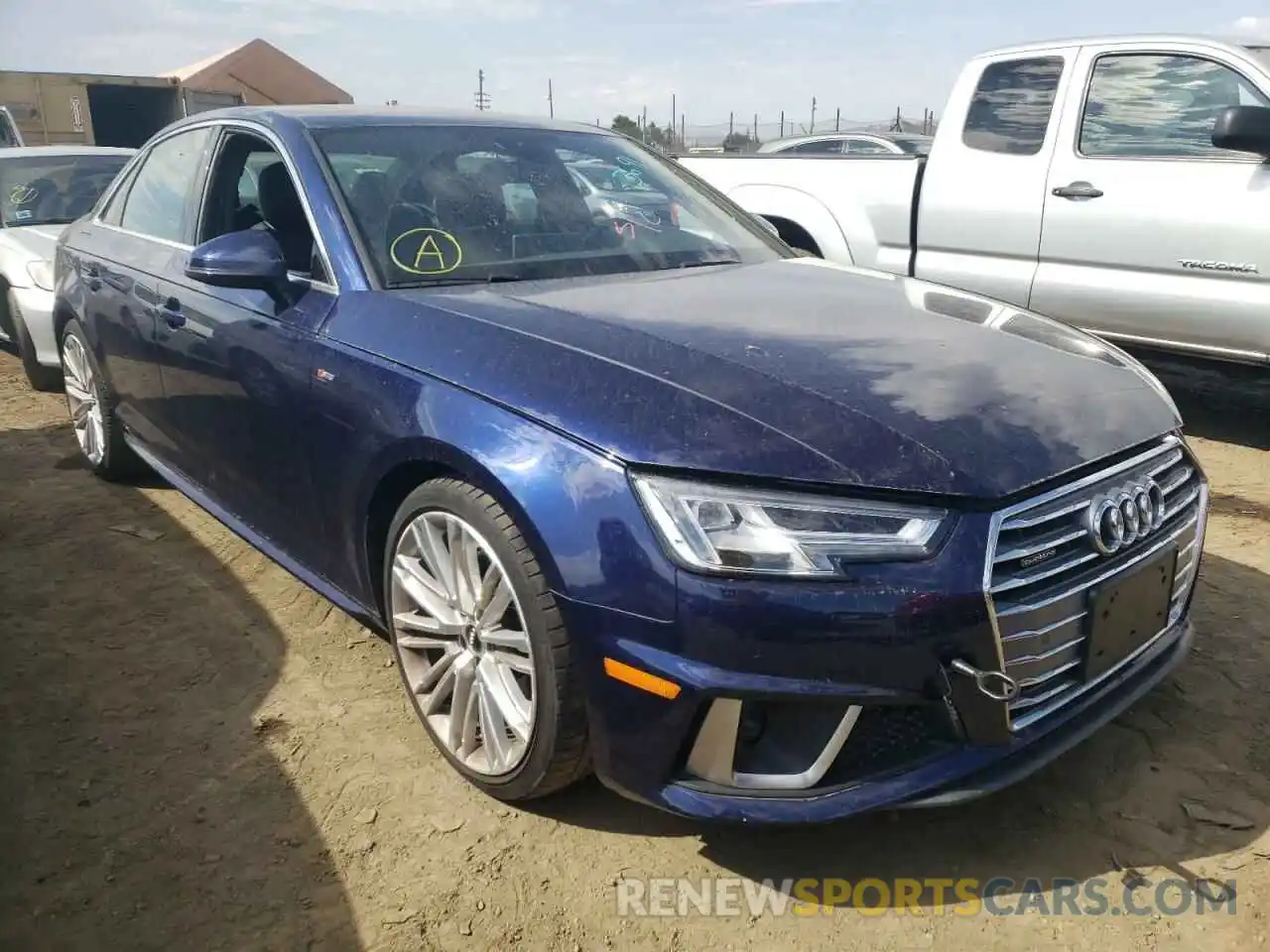 1 Photograph of a damaged car WAUENAF46KA043209 AUDI A4 2019