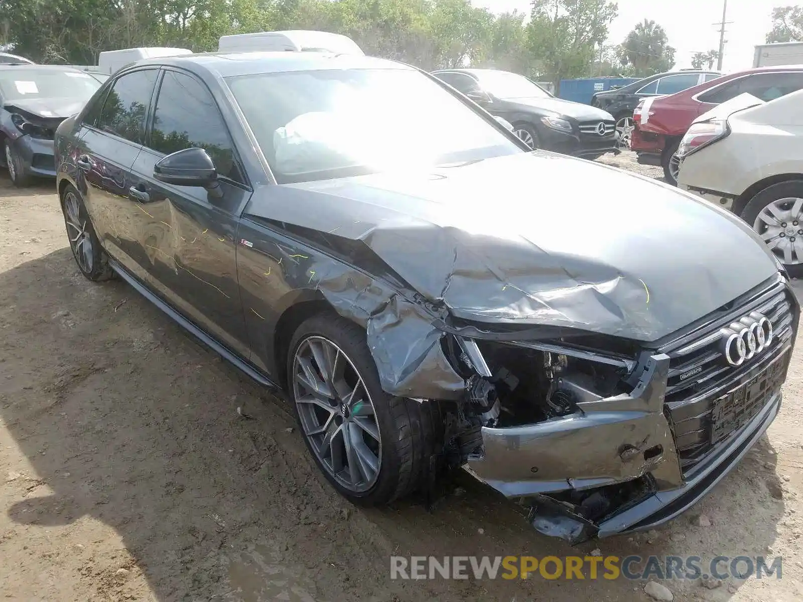 1 Photograph of a damaged car WAUENAF46KA044814 AUDI A4 2019