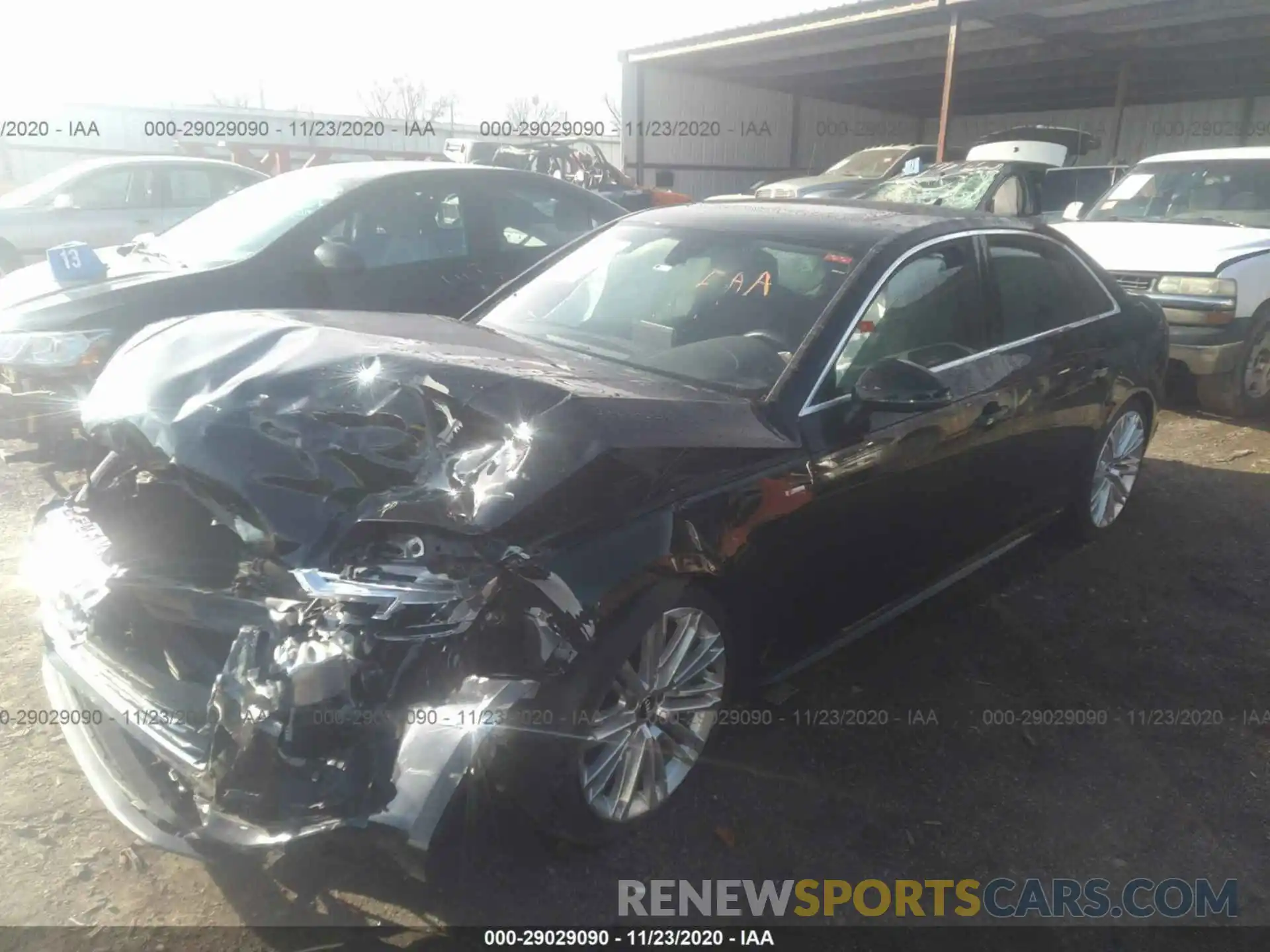 2 Photograph of a damaged car WAUENAF46KA057367 AUDI A4 2019