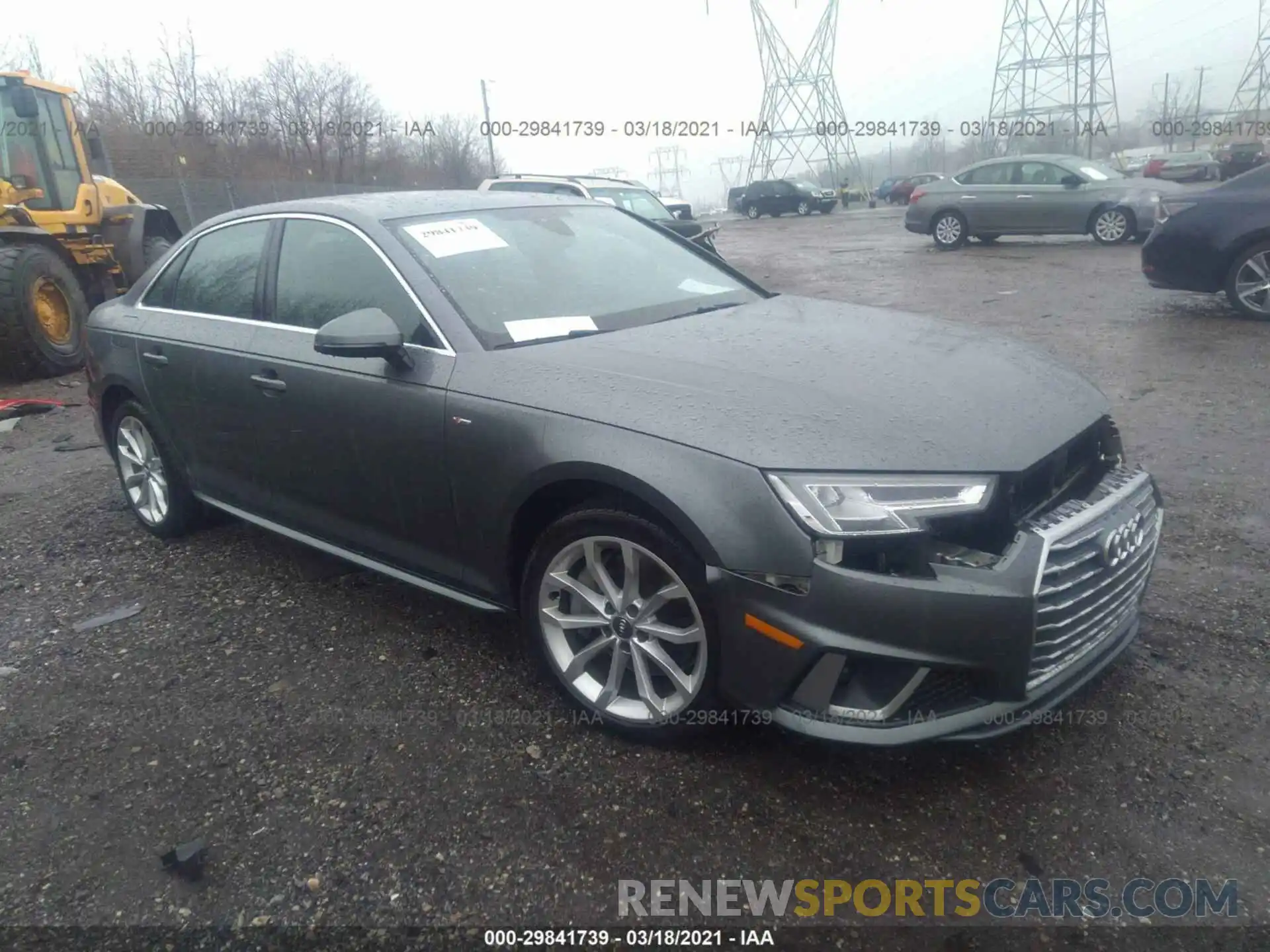 1 Photograph of a damaged car WAUENAF46KA109841 AUDI A4 2019