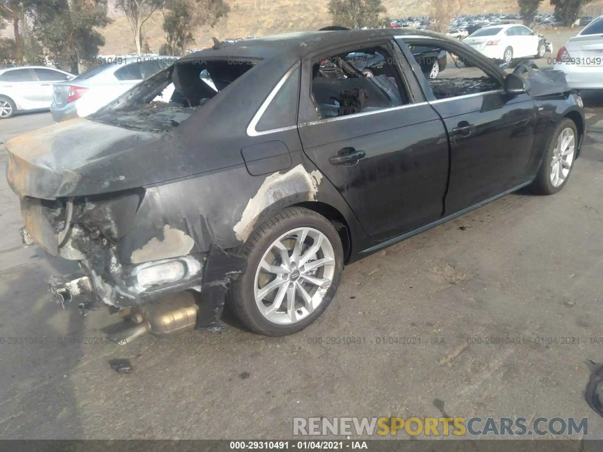 4 Photograph of a damaged car WAUENAF46KA114313 AUDI A4 2019