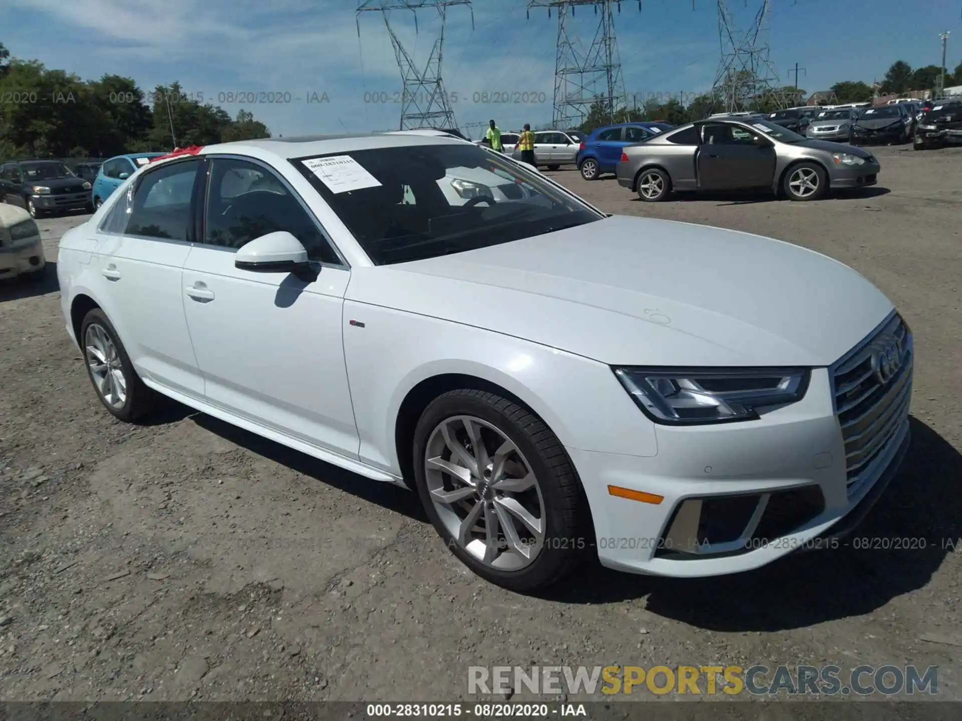 1 Photograph of a damaged car WAUENAF46KA118751 AUDI A4 2019