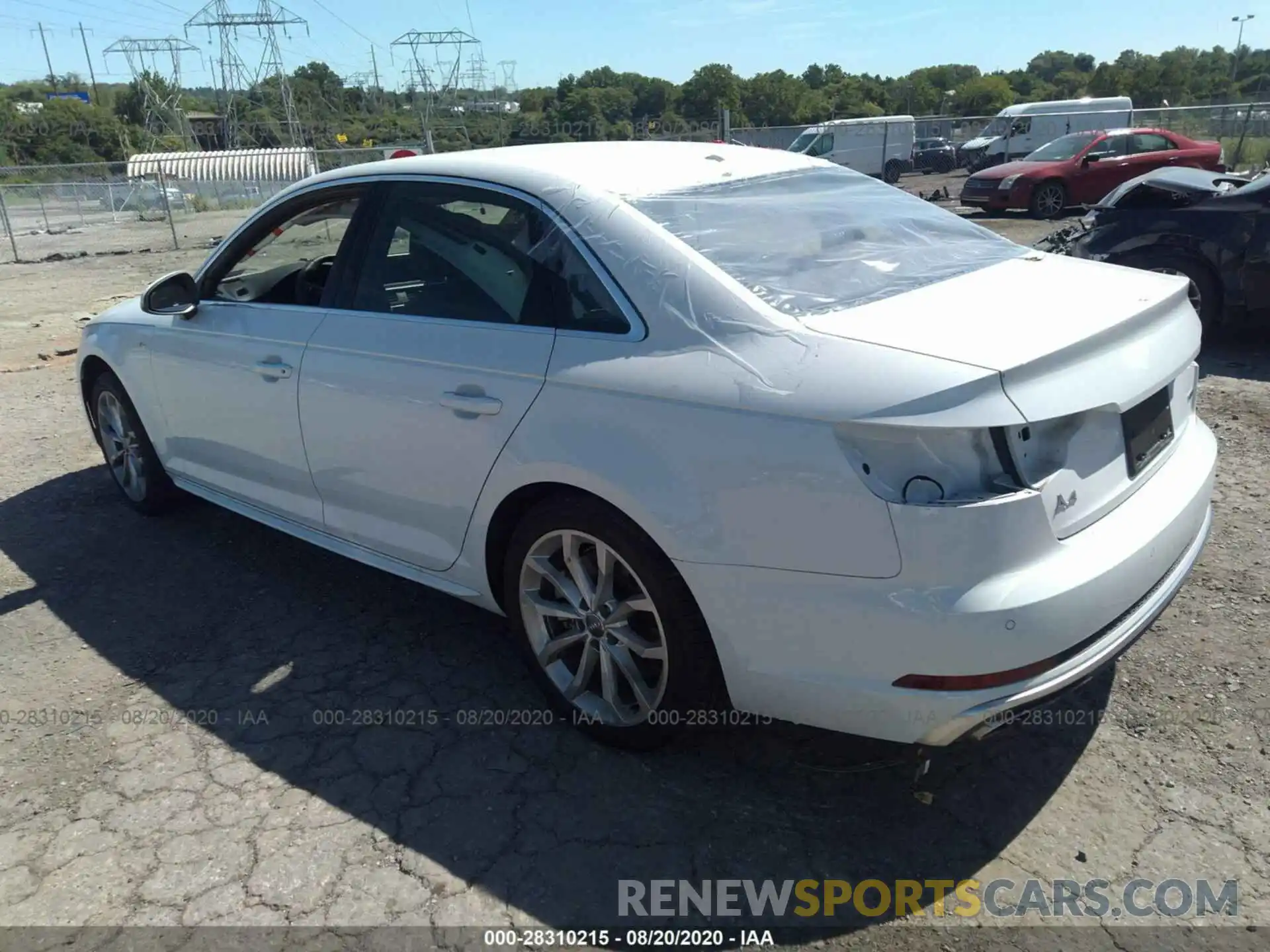 3 Photograph of a damaged car WAUENAF46KA118751 AUDI A4 2019