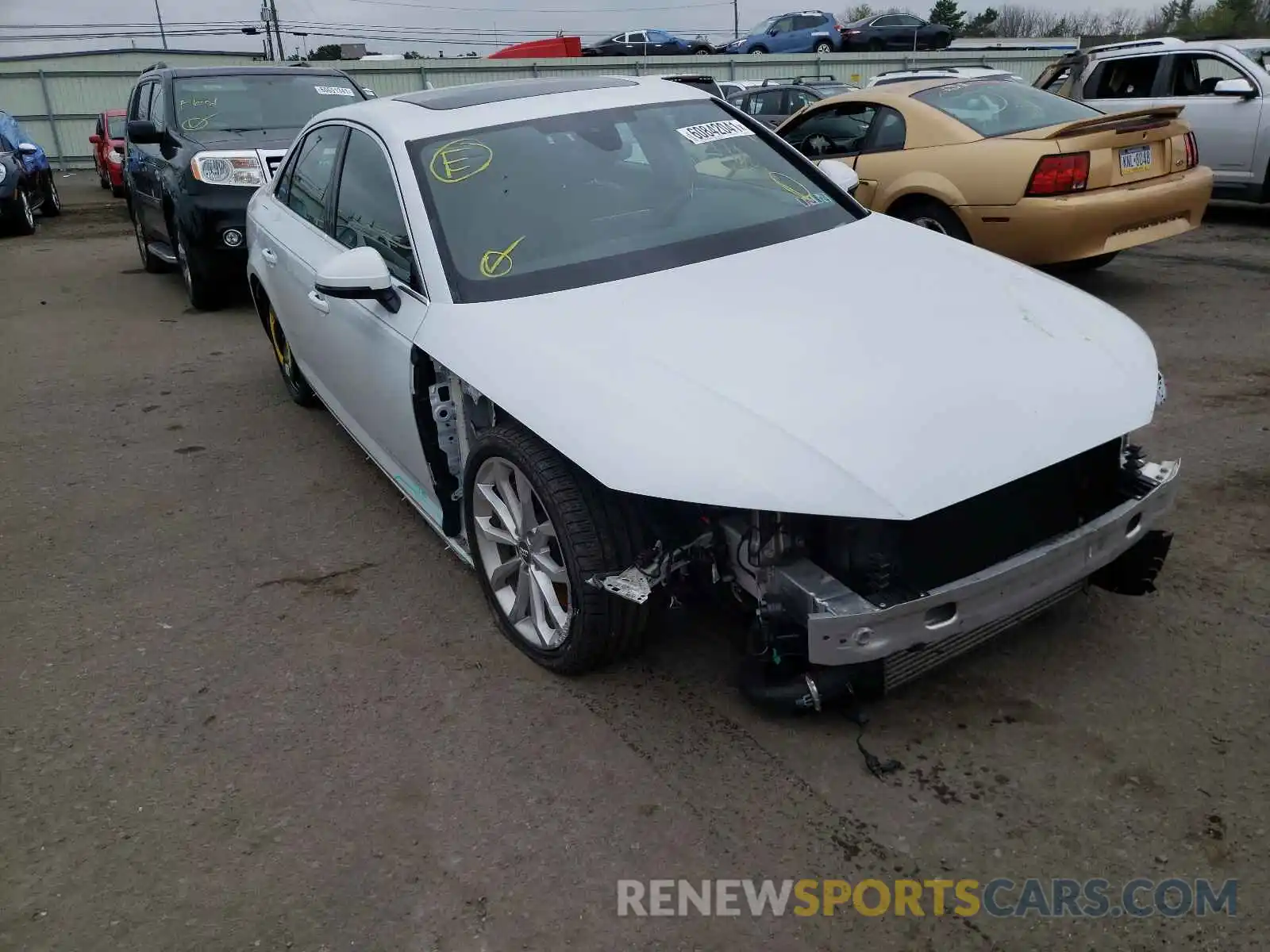 1 Photograph of a damaged car WAUENAF46KA119575 AUDI A4 2019