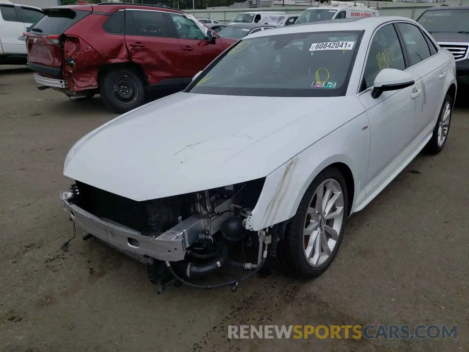 2 Photograph of a damaged car WAUENAF46KA119575 AUDI A4 2019