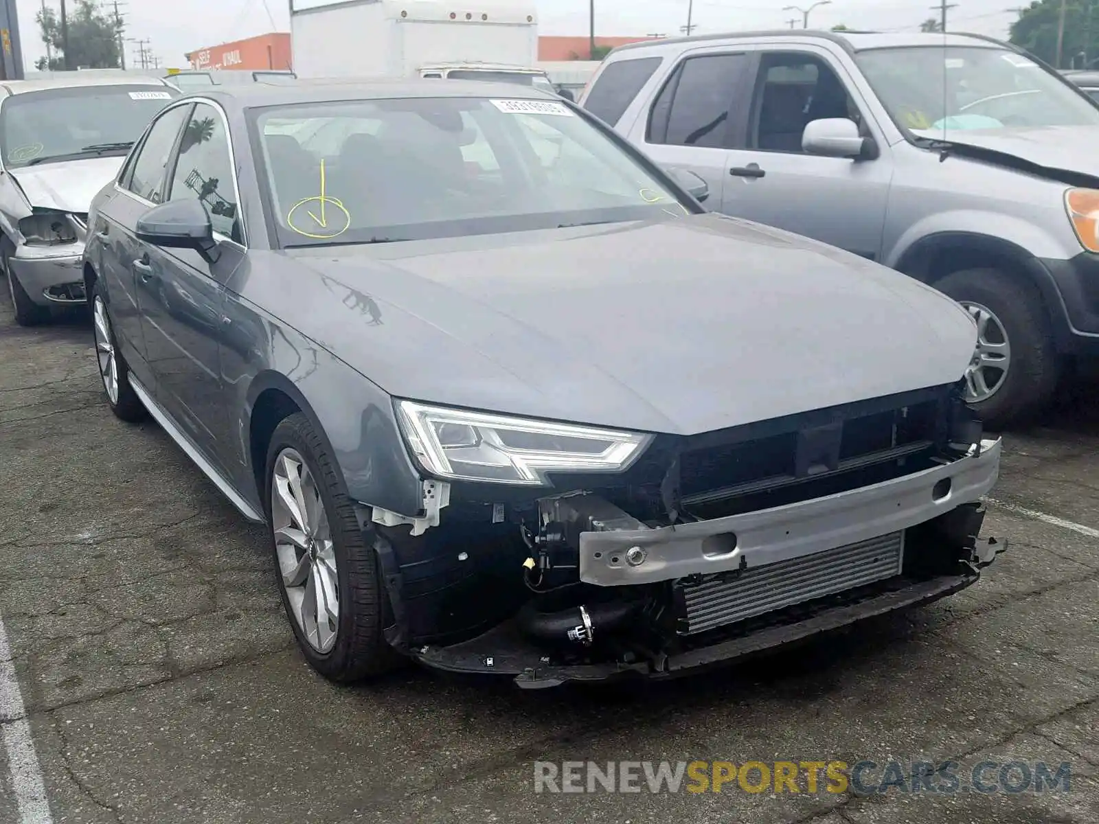 1 Photograph of a damaged car WAUENAF46KN004869 AUDI A4 2019