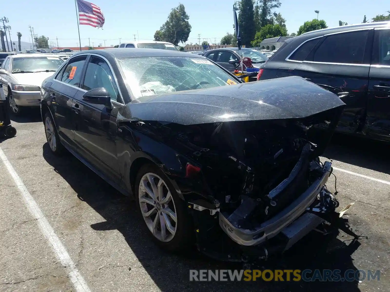 1 Photograph of a damaged car WAUENAF46KN005228 AUDI A4 2019