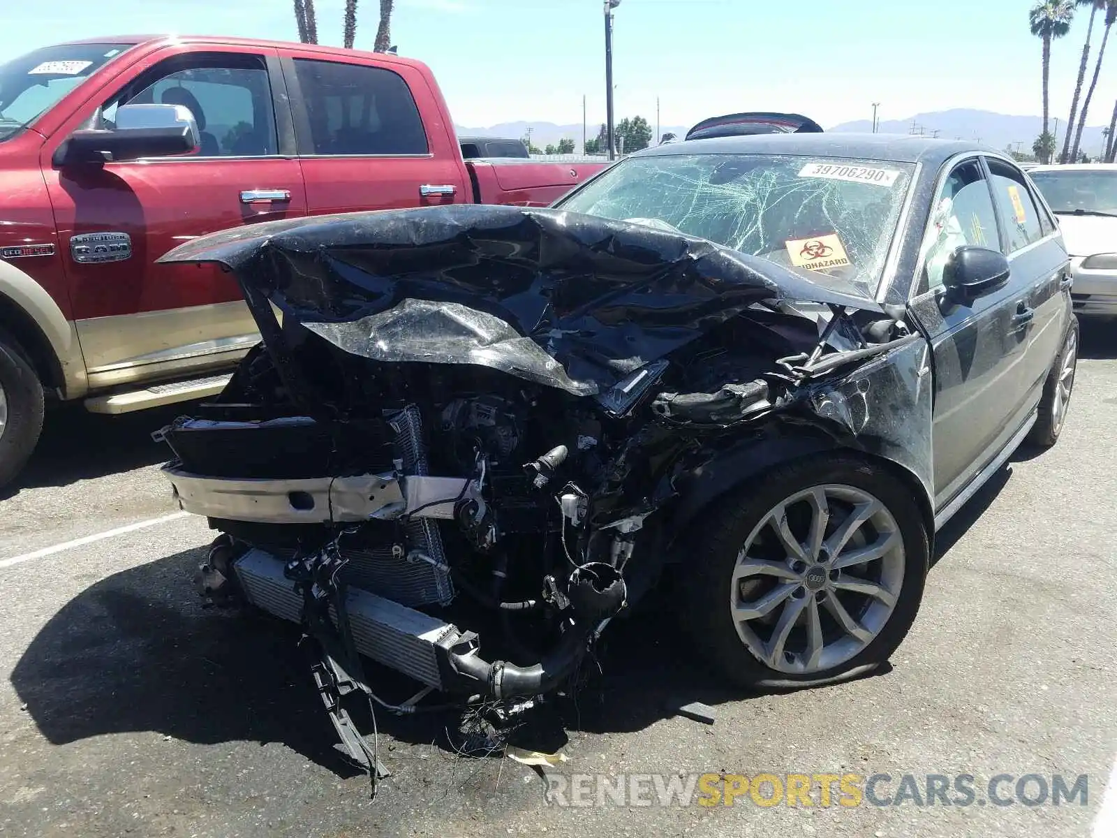 2 Photograph of a damaged car WAUENAF46KN005228 AUDI A4 2019