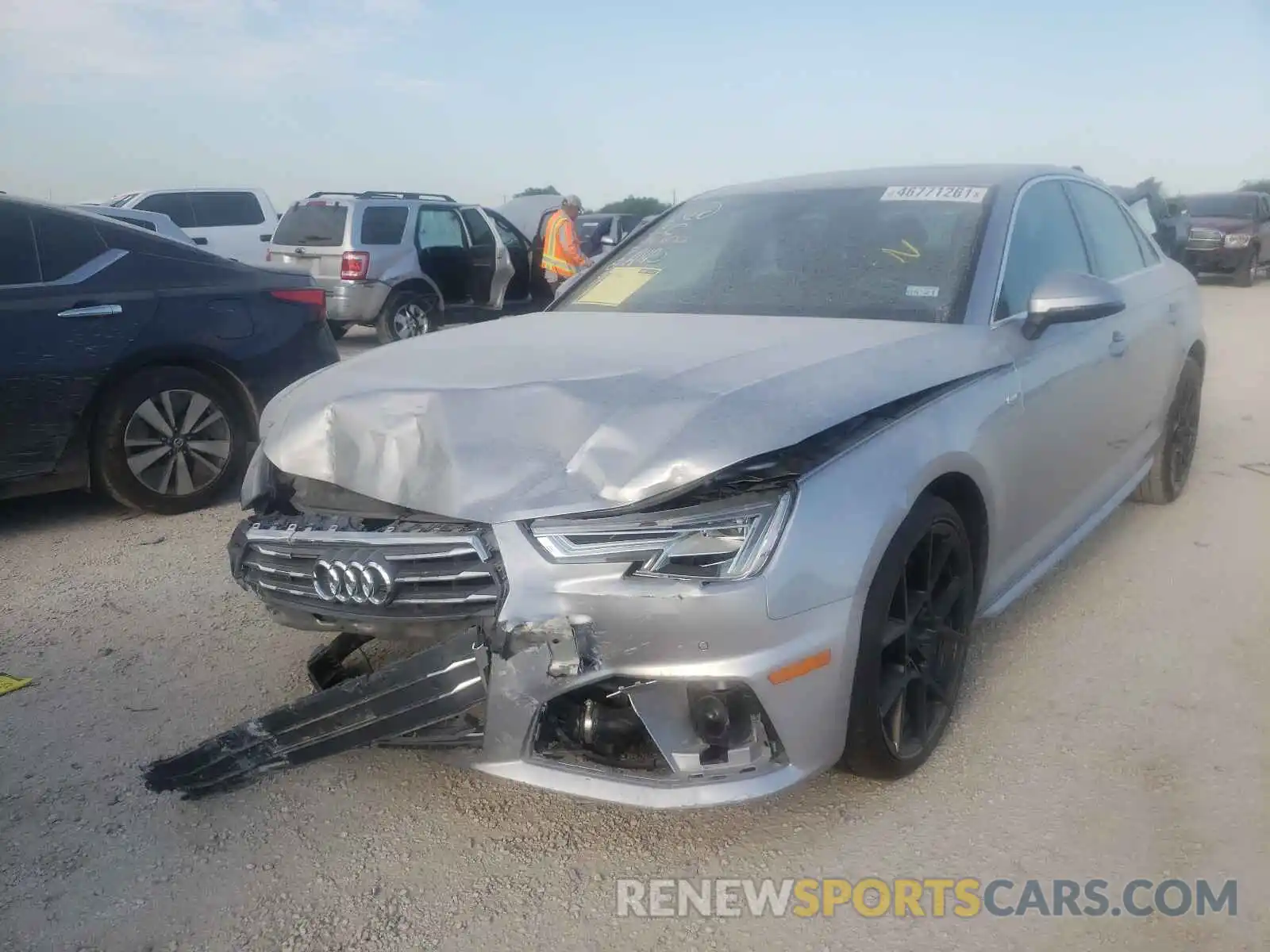 2 Photograph of a damaged car WAUENAF46KN006816 AUDI A4 2019