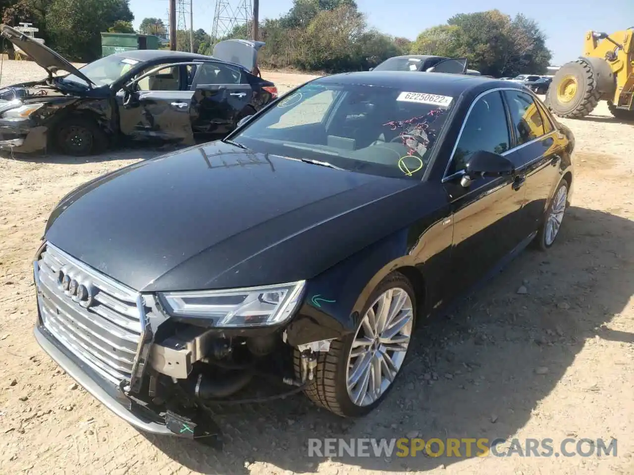 2 Photograph of a damaged car WAUENAF47KA002331 AUDI A4 2019