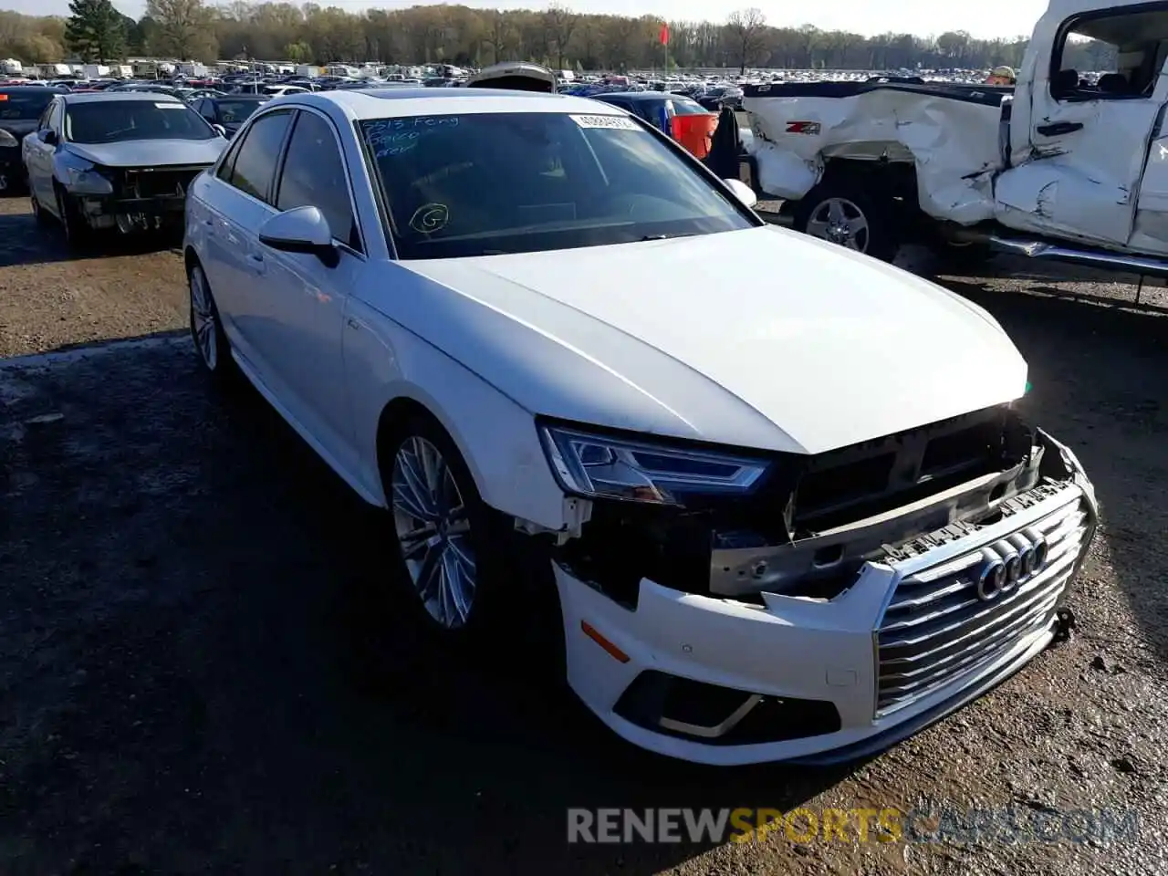 1 Photograph of a damaged car WAUENAF47KA009859 AUDI A4 2019