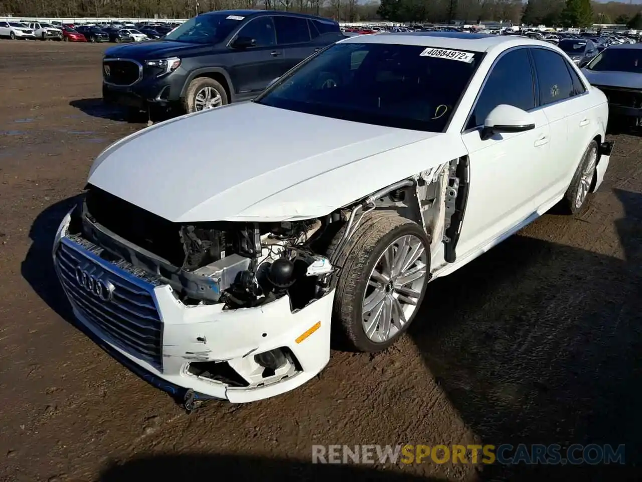 2 Photograph of a damaged car WAUENAF47KA009859 AUDI A4 2019