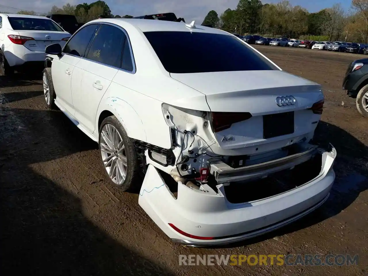 3 Photograph of a damaged car WAUENAF47KA009859 AUDI A4 2019