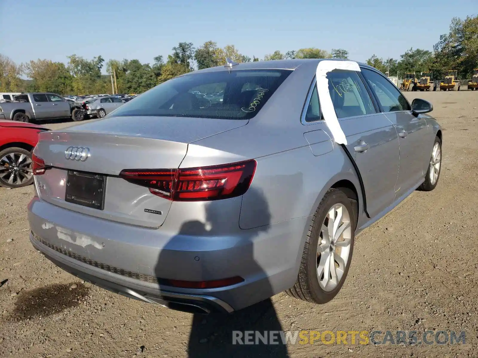 4 Photograph of a damaged car WAUENAF47KA043171 AUDI A4 2019