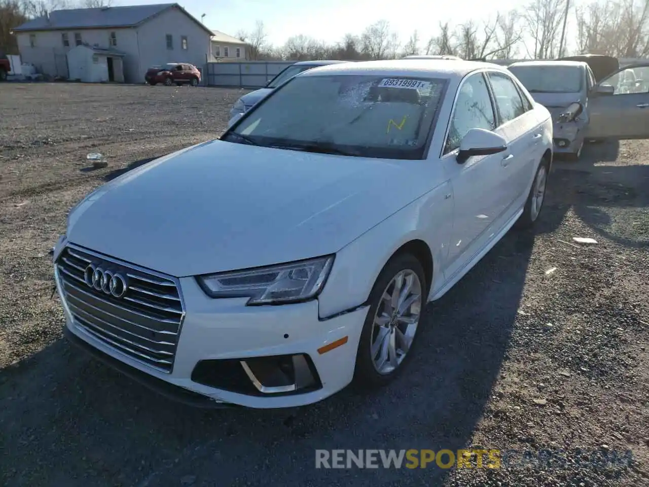 2 Photograph of a damaged car WAUENAF47KA045101 AUDI A4 2019