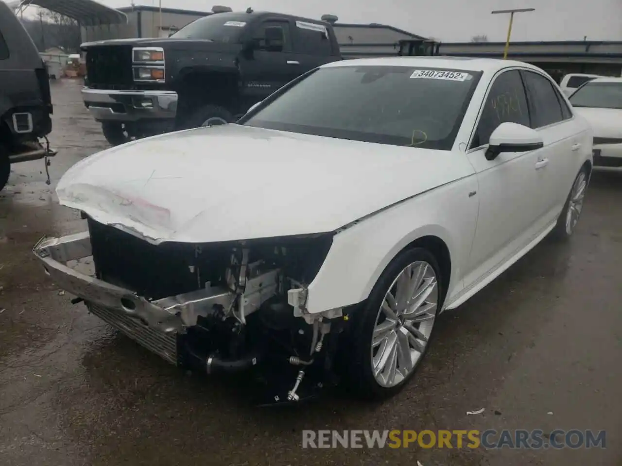 2 Photograph of a damaged car WAUENAF47KA066403 AUDI A4 2019