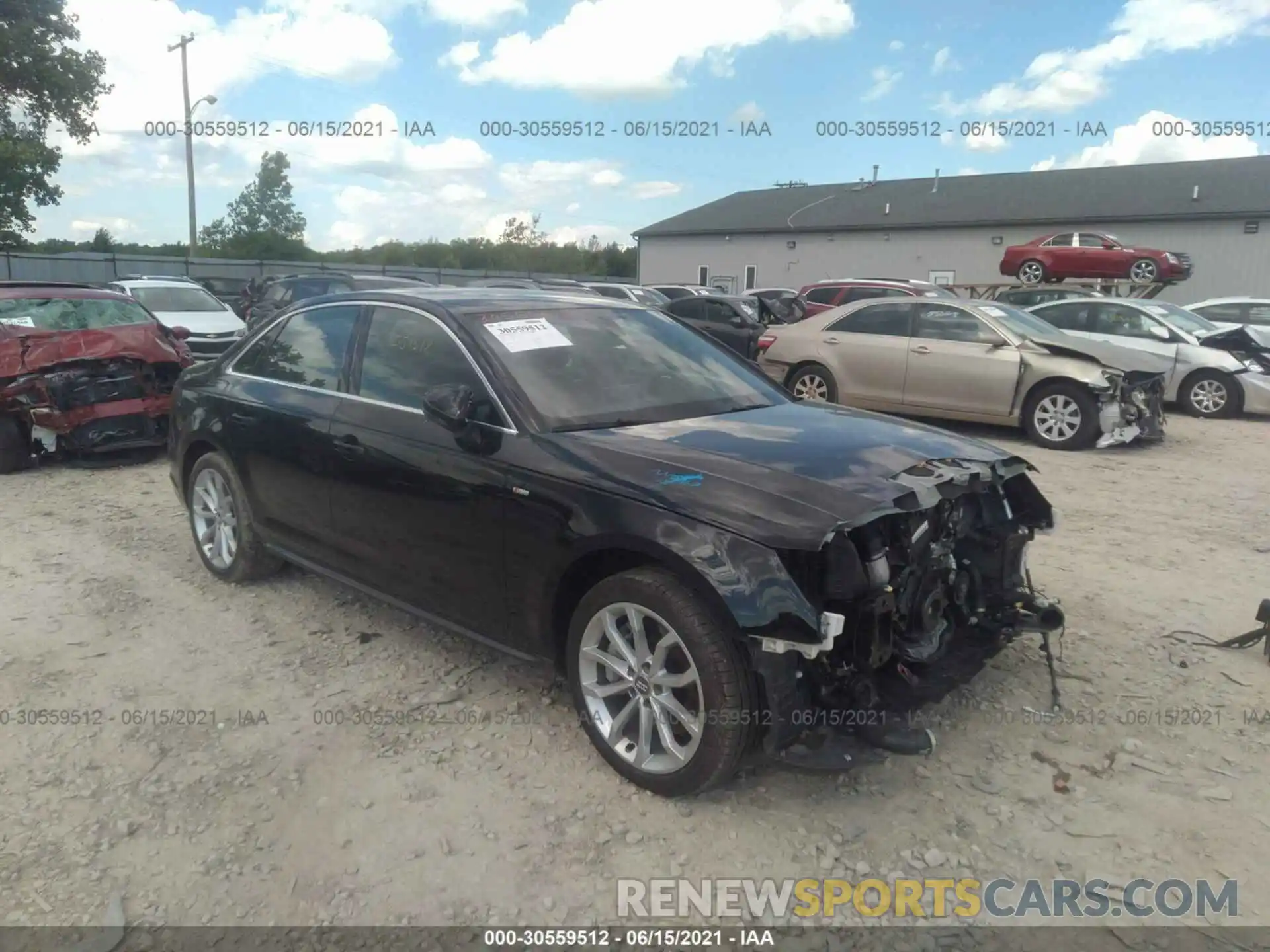 1 Photograph of a damaged car WAUENAF47KA120346 AUDI A4 2019