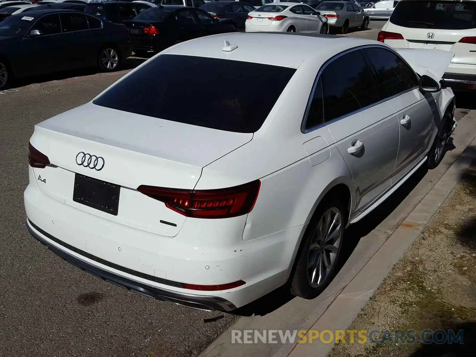 4 Photograph of a damaged car WAUENAF47KN007991 AUDI A4 2019