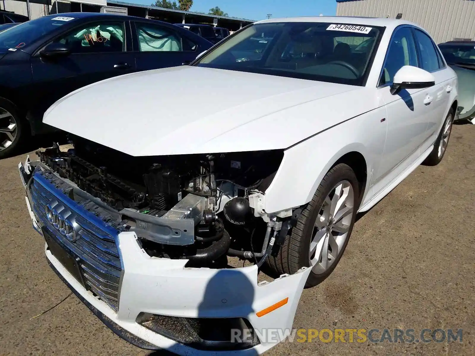 2 Photograph of a damaged car WAUENAF47KN010700 AUDI A4 2019