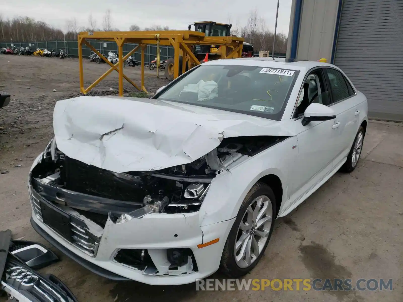 2 Photograph of a damaged car WAUENAF47KN011801 AUDI A4 2019