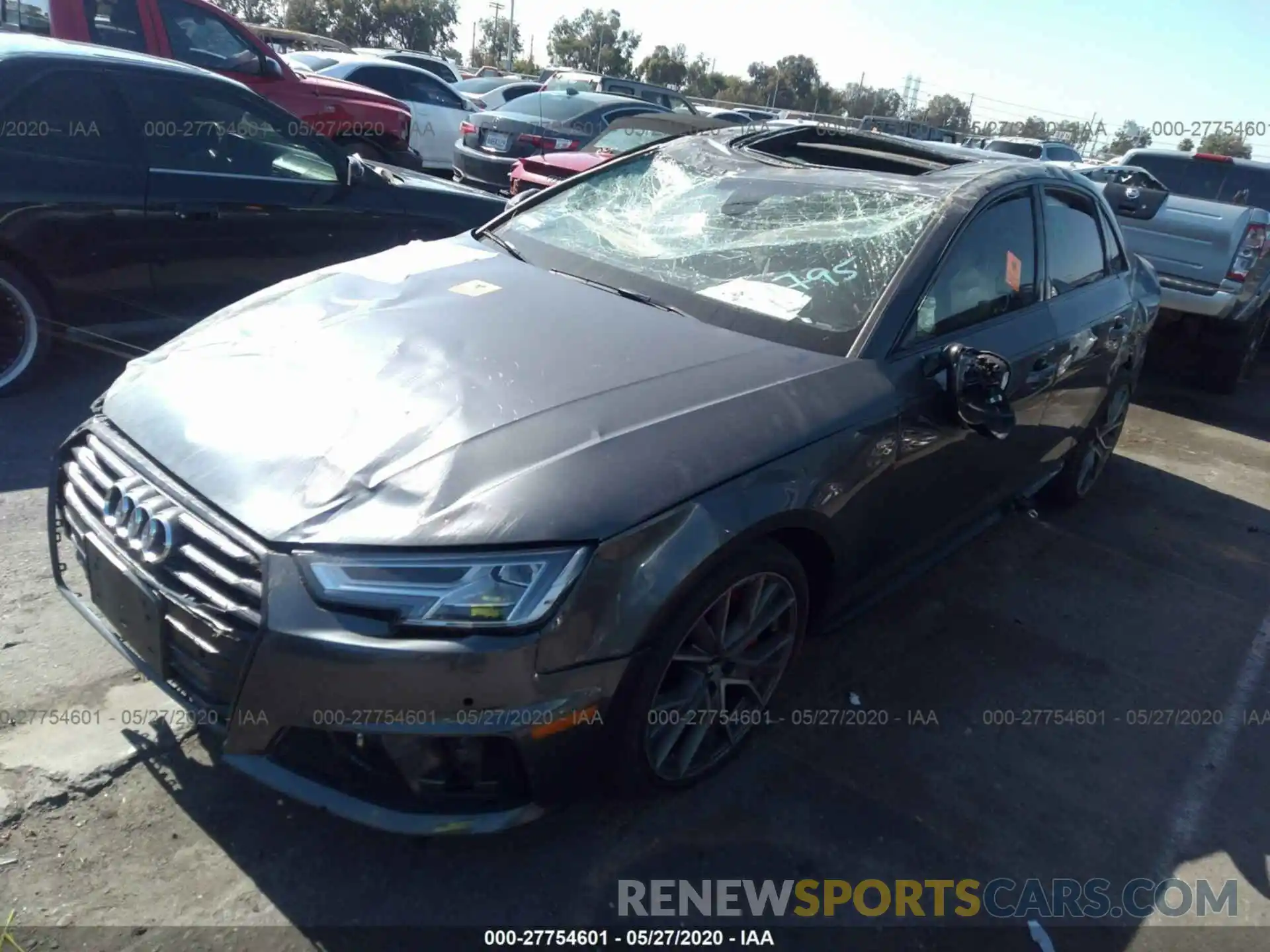 2 Photograph of a damaged car WAUENAF47KN016674 AUDI A4 2019