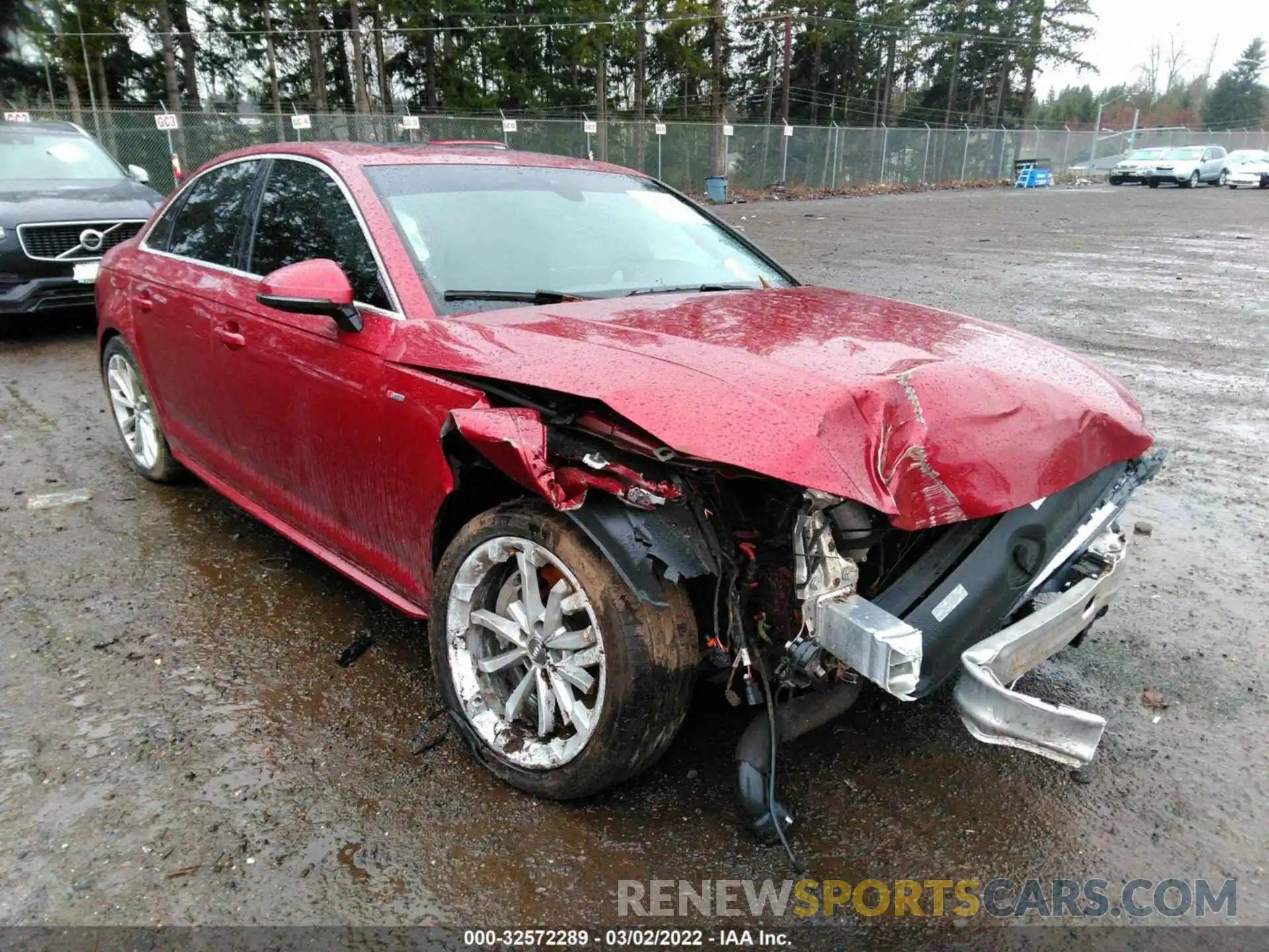 1 Photograph of a damaged car WAUENAF47KN019736 AUDI A4 2019