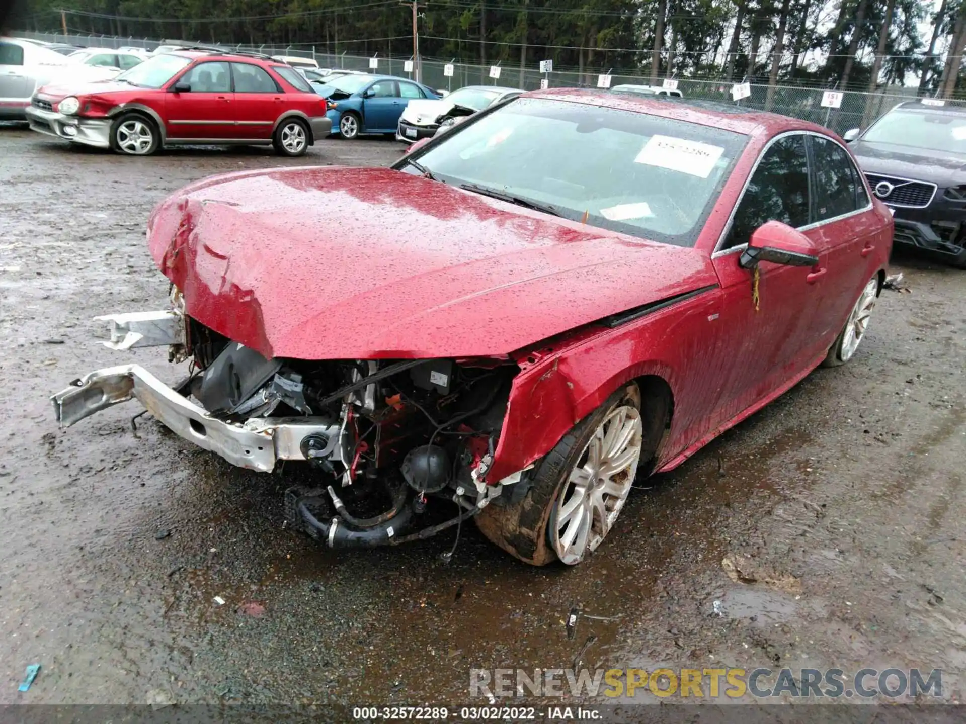 2 Photograph of a damaged car WAUENAF47KN019736 AUDI A4 2019