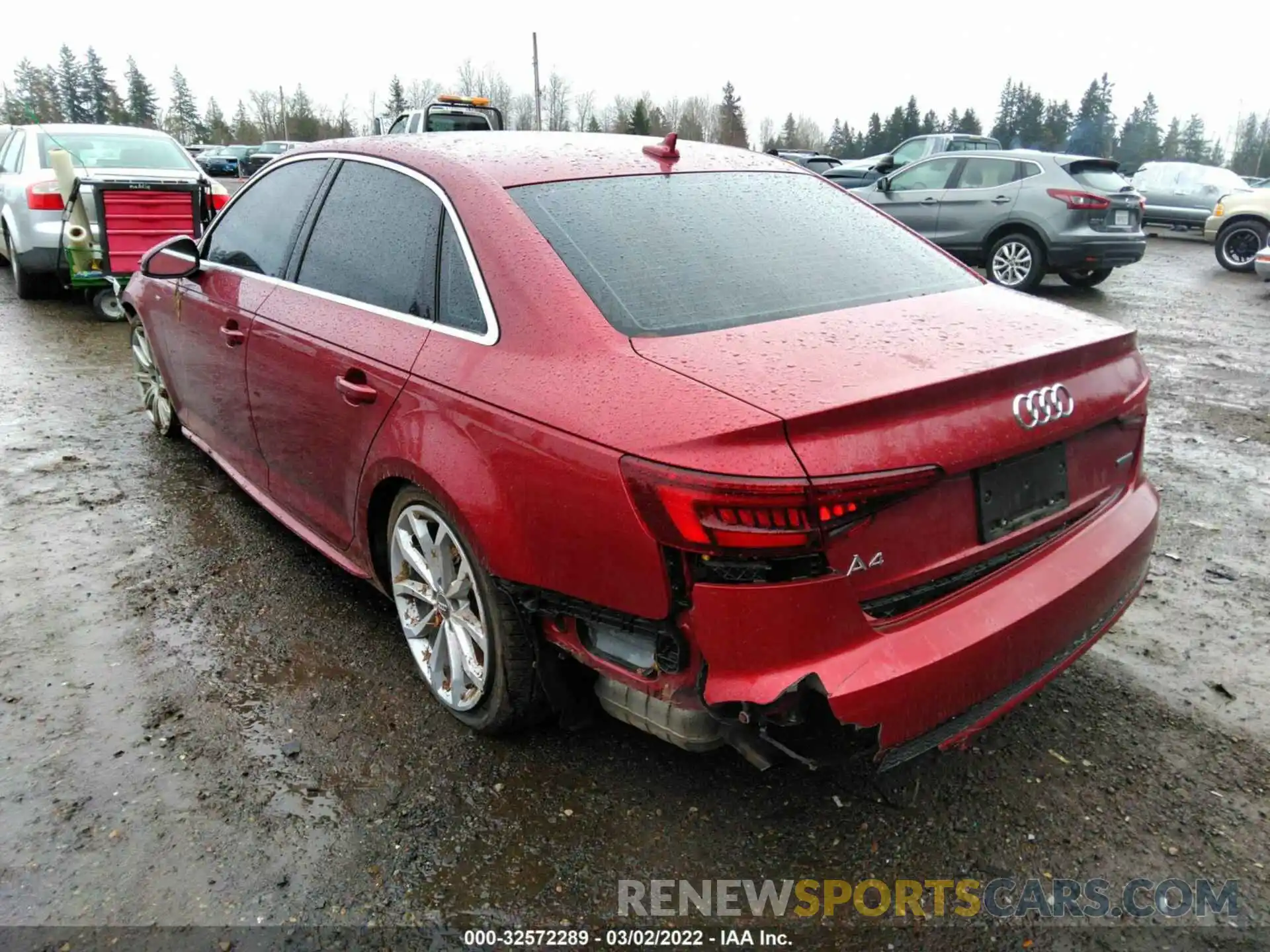 3 Photograph of a damaged car WAUENAF47KN019736 AUDI A4 2019