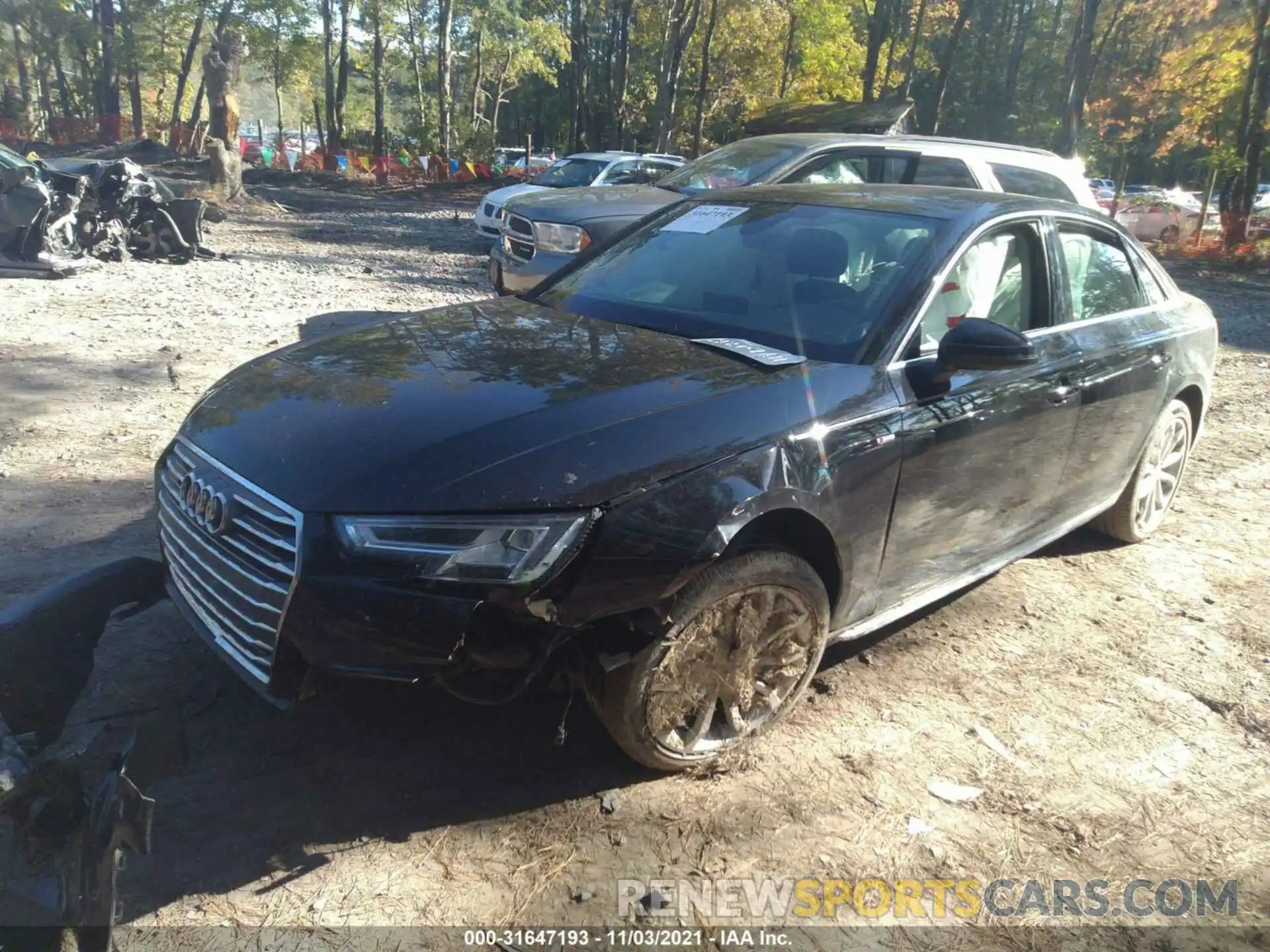 2 Photograph of a damaged car WAUENAF48KA015749 AUDI A4 2019