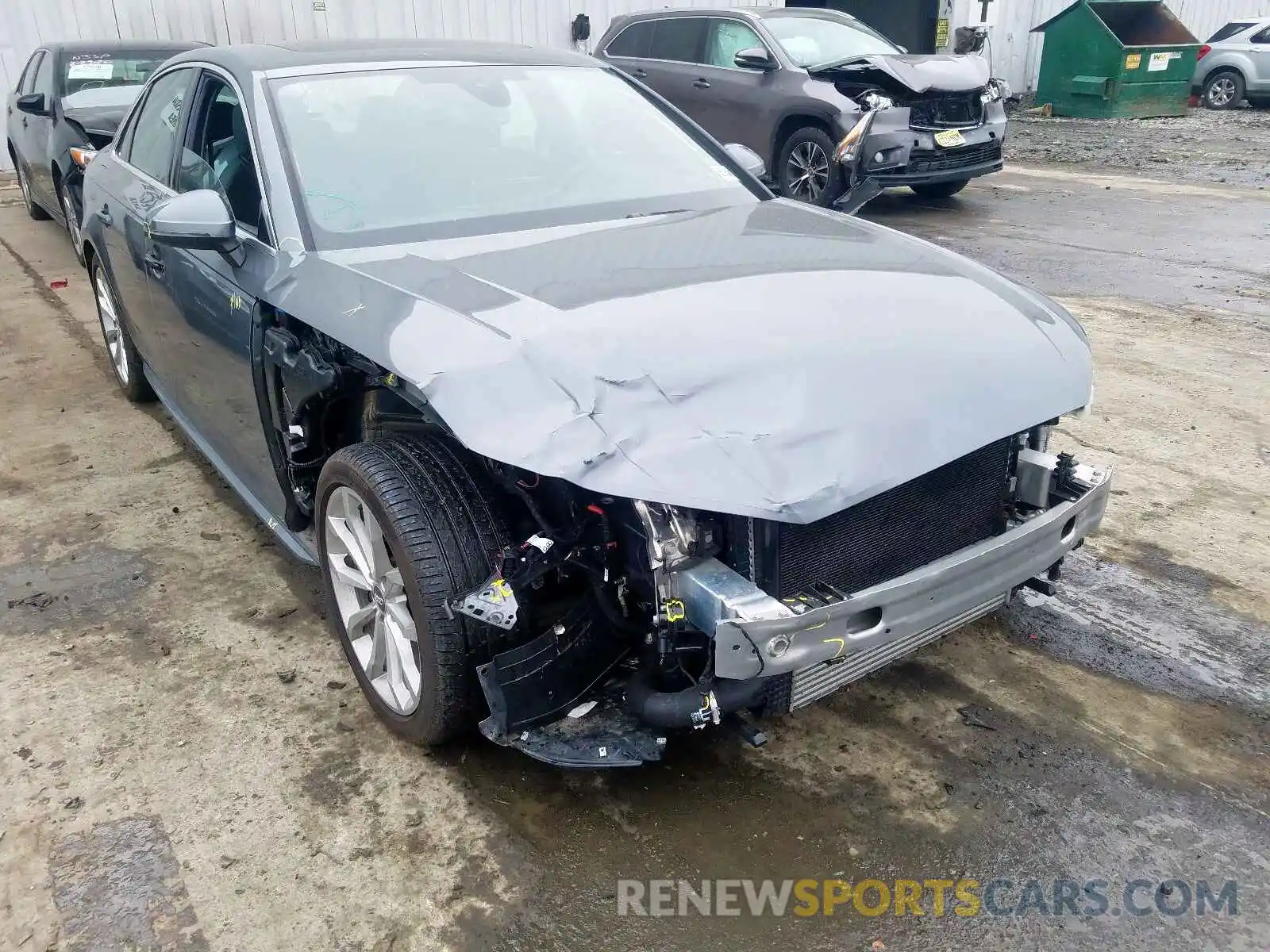 1 Photograph of a damaged car WAUENAF48KA030414 AUDI A4 2019