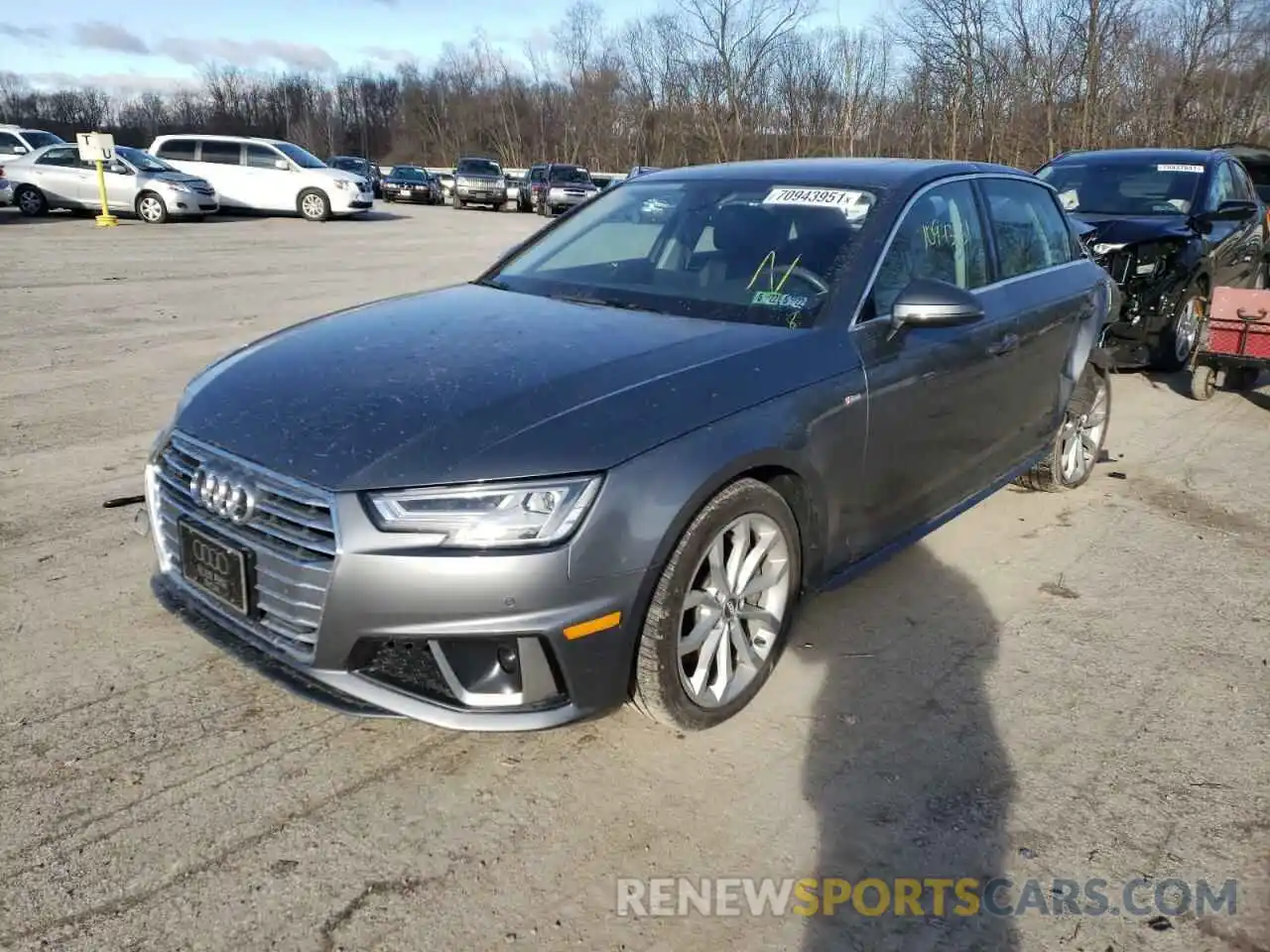 2 Photograph of a damaged car WAUENAF48KA039534 AUDI A4 2019