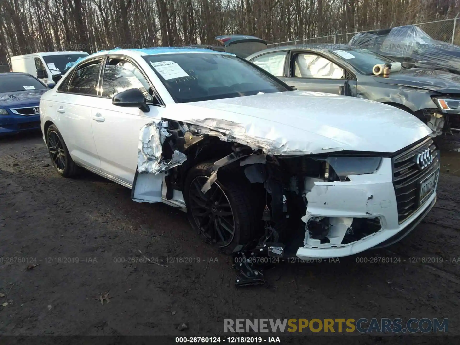 1 Photograph of a damaged car WAUENAF48KA062974 AUDI A4 2019