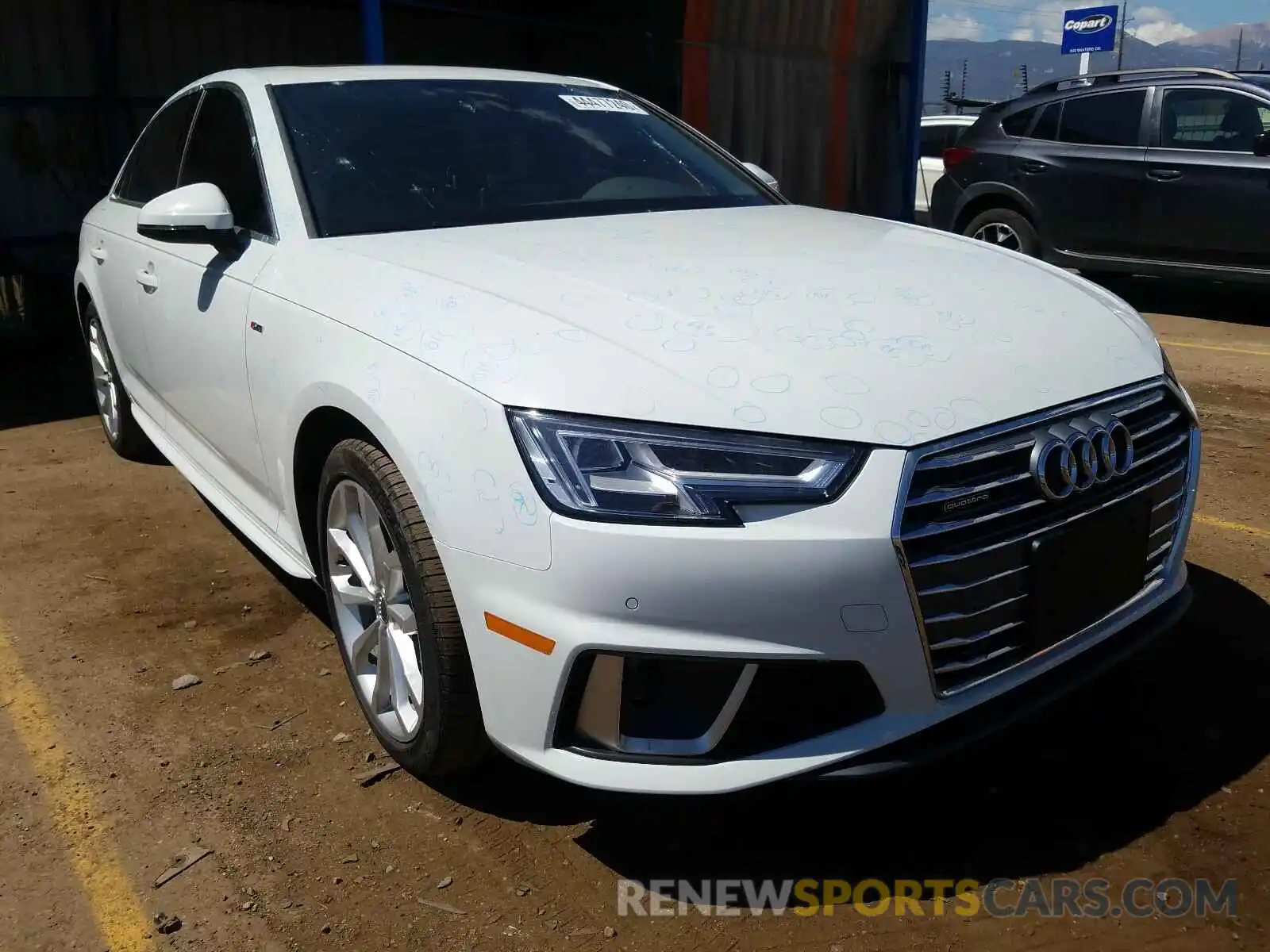 1 Photograph of a damaged car WAUENAF48KA117309 AUDI A4 2019