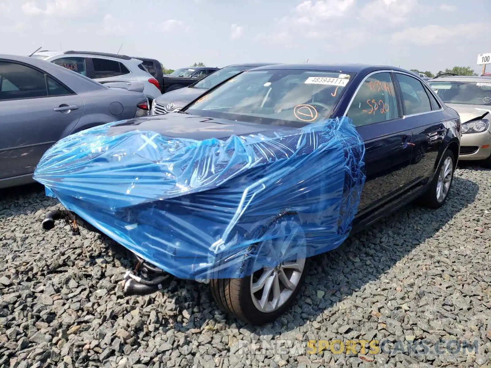 2 Photograph of a damaged car WAUENAF48KA117598 AUDI A4 2019